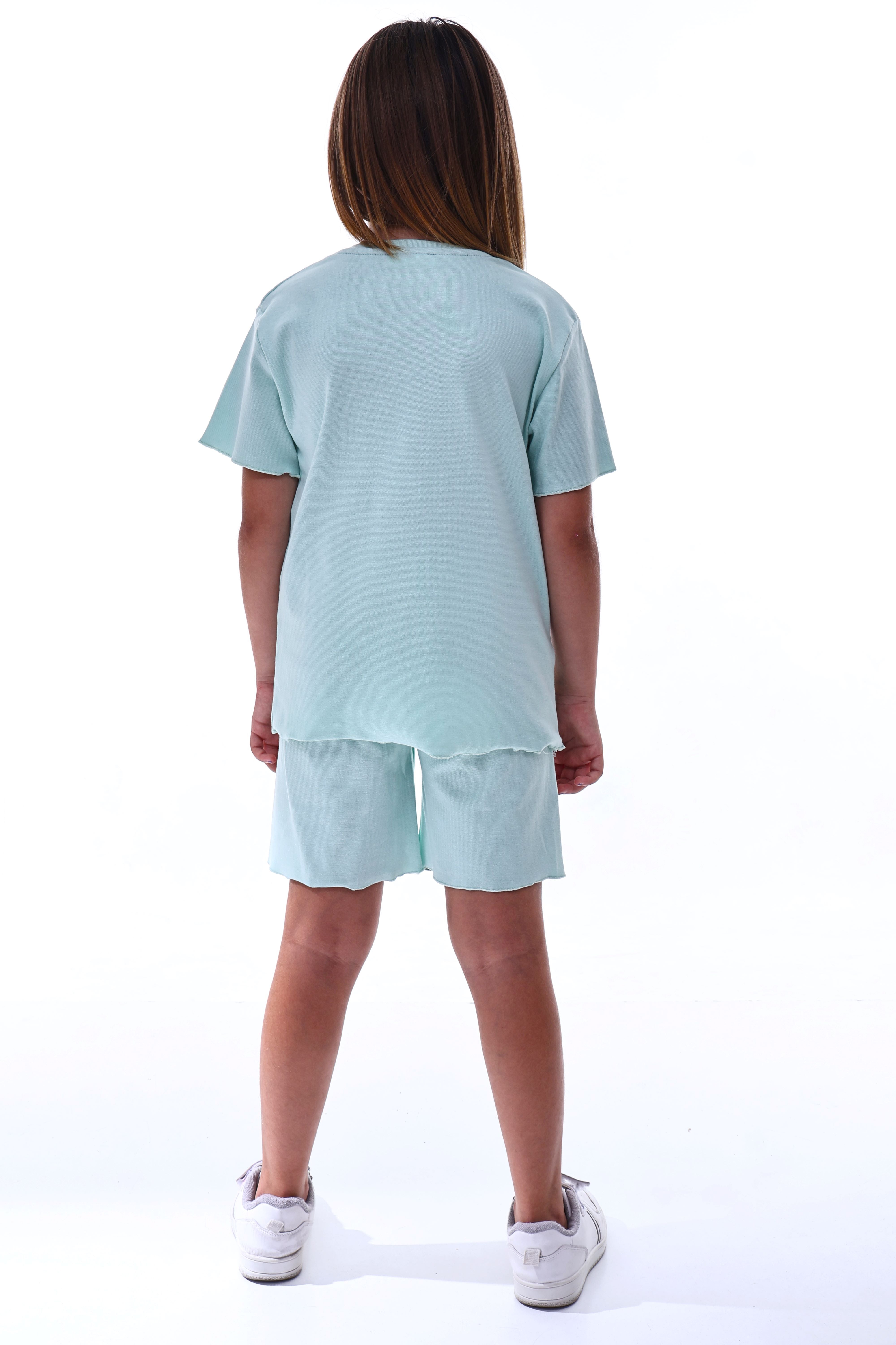 Ribana Beybi Overlok Detaylı Kuromi Nakışlı Alt-Üst Takım