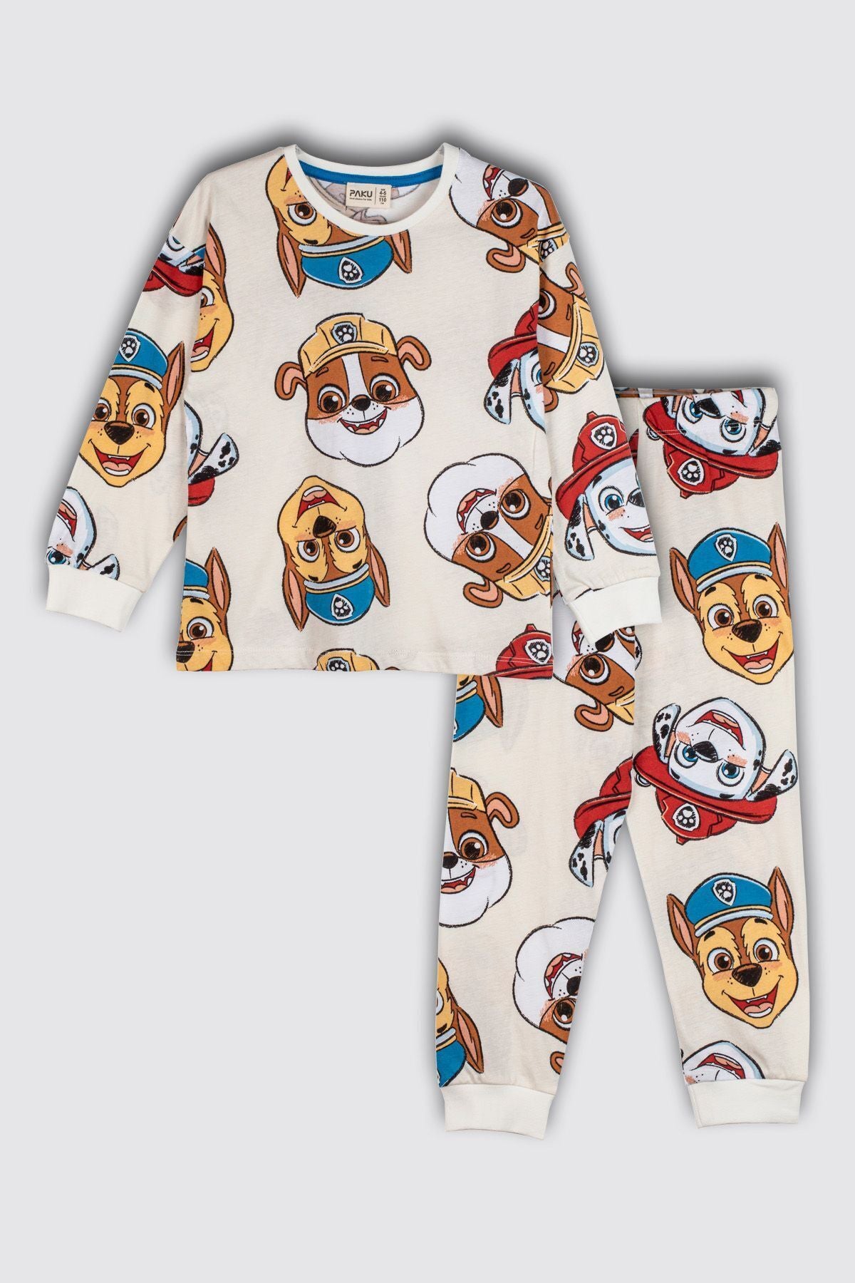 Mutlu Paw Patrol Desenli %100 Pamuk Çocuk Pijama Takımı