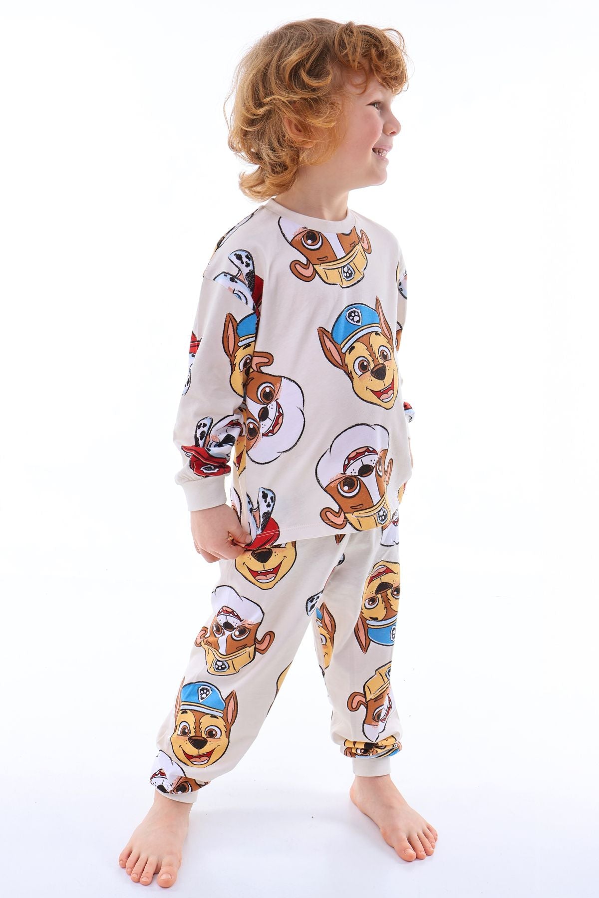 Mutlu Paw Patrol Desenli %100 Pamuk Çocuk Pijama Takımı