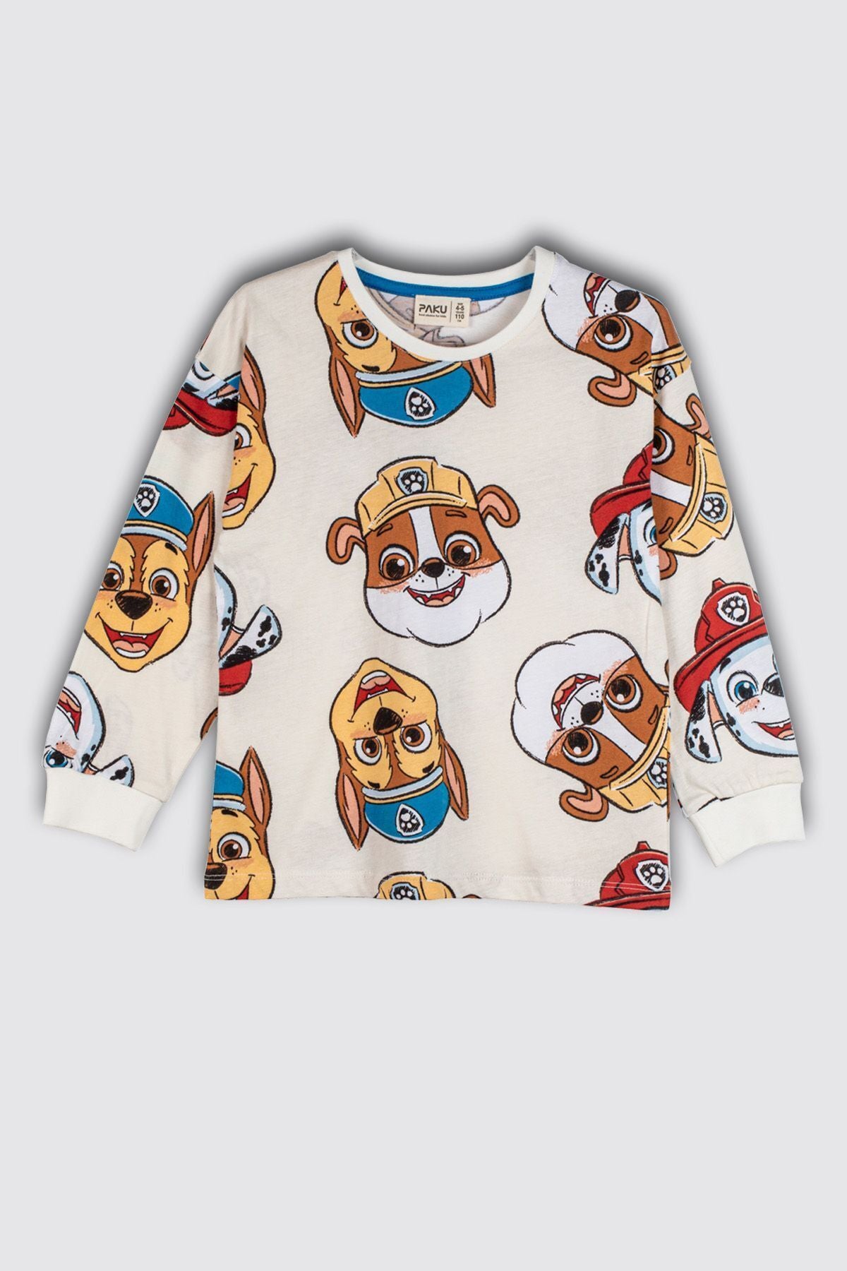 Mutlu Paw Patrol Desenli %100 Pamuk Çocuk Pijama Takımı