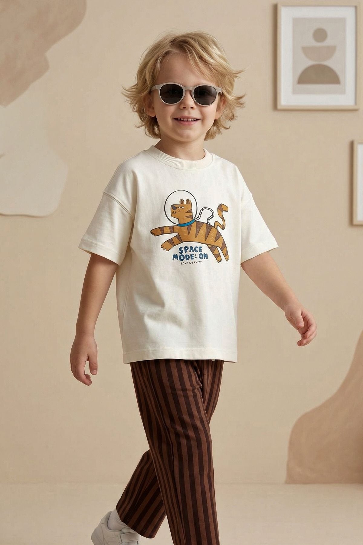 Space Mode Kaplan Baskılı Erkek Çocuk Alt Üst Takım
