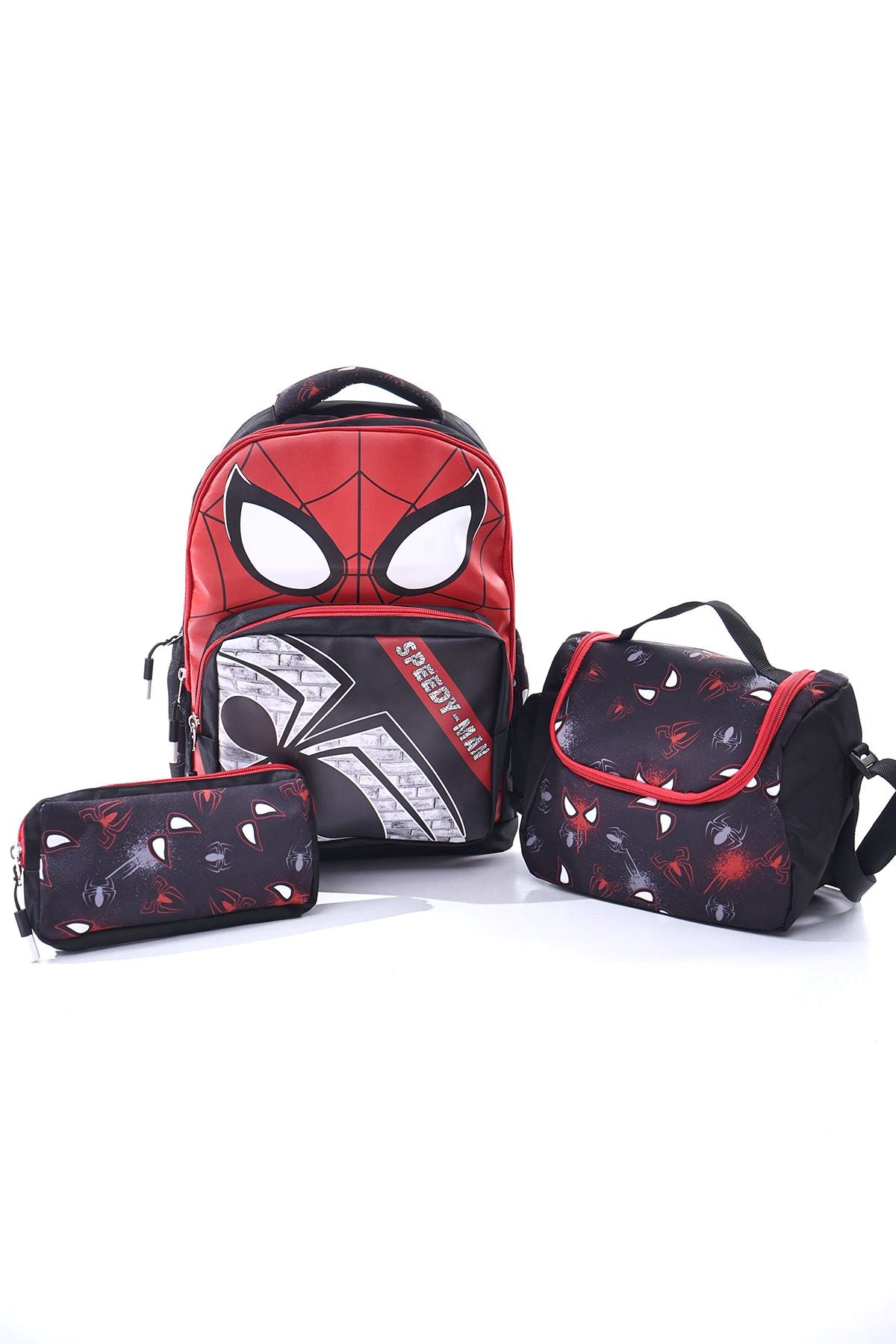 Süper Kahramanlar Temalı Erkek Çocuk Okul Çanta Seti ( Okul Çantası - Beslenme Çantası - Kalemlik )