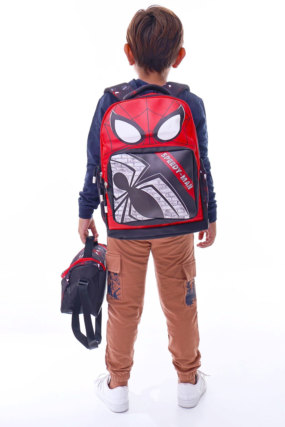 Süper Kahramanlar Temalı Erkek Çocuk Okul Çanta Seti ( Okul Çantası - Beslenme Çantası - Kalemlik )