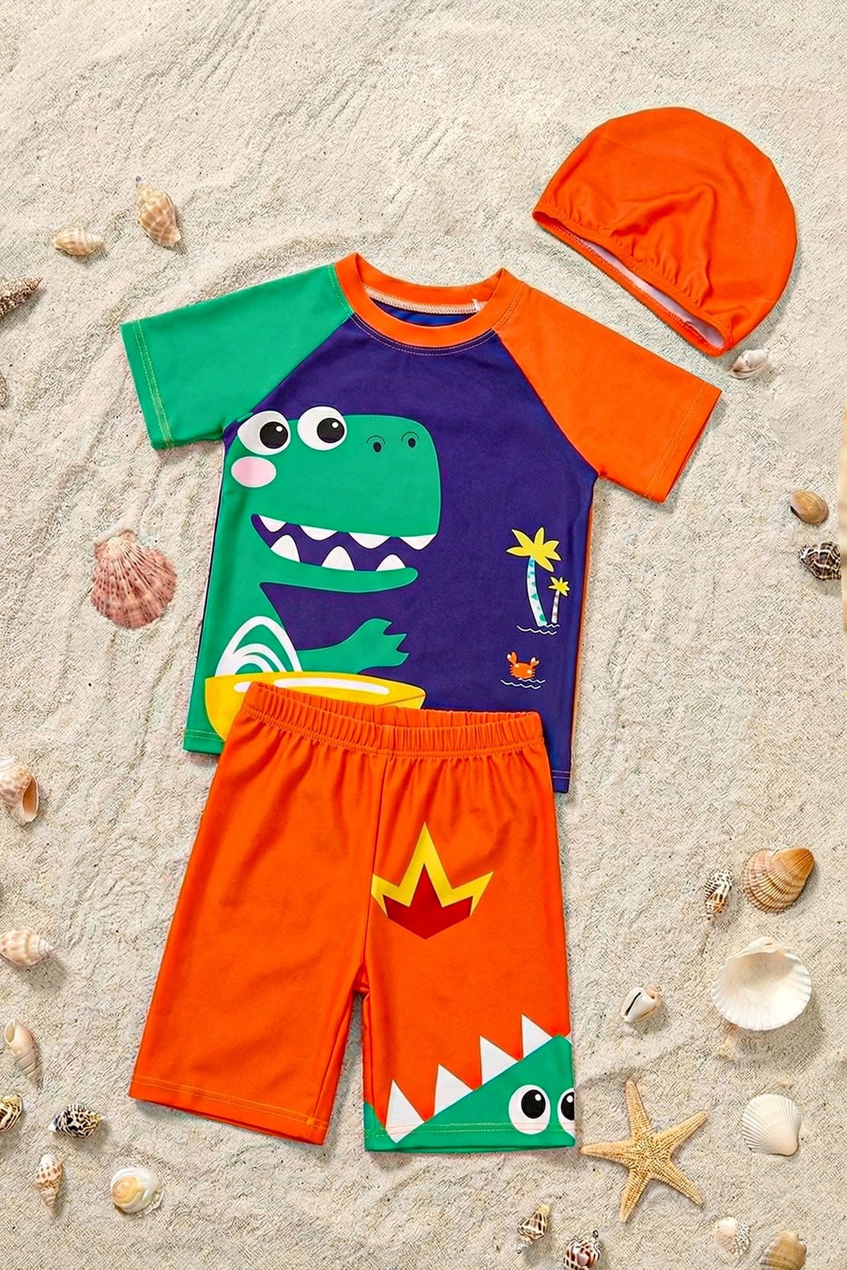 Summer Dino Boneli Erkek Çocuk Mayo Takımı