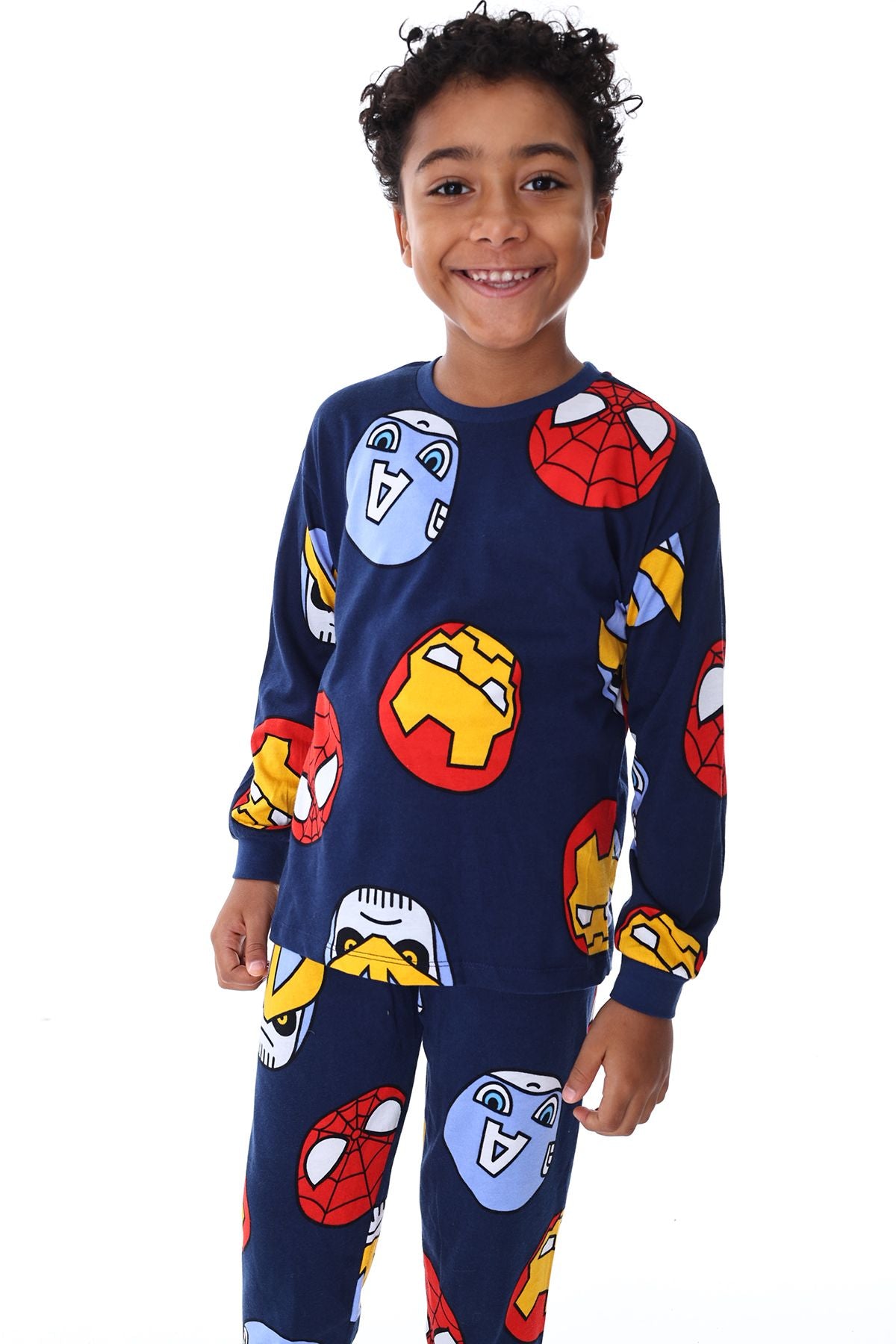 Süper Kahramanlar Desenli %100 Pamuk Çocuk Pijama Takımı