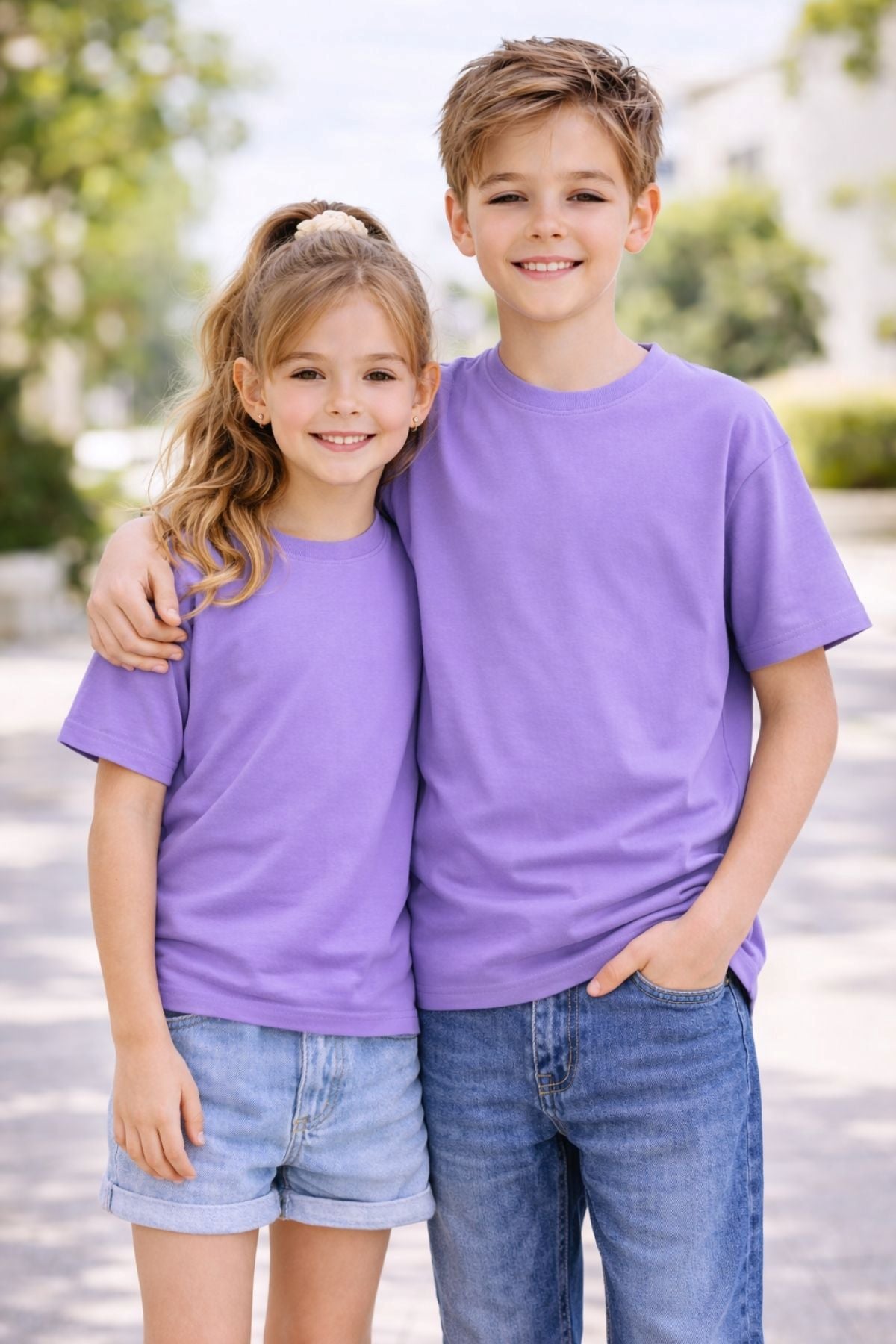 Unisex Basic Kısa Kollu Çocuk T-Shirt