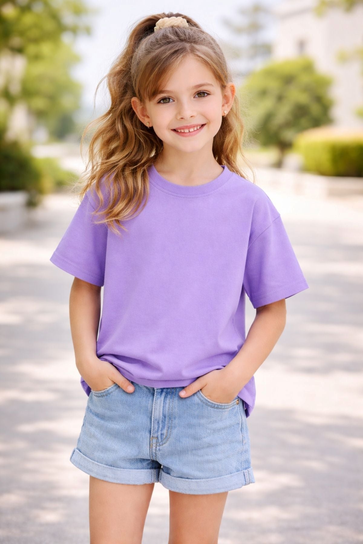 Unisex Basic Kısa Kollu Çocuk T-Shirt
