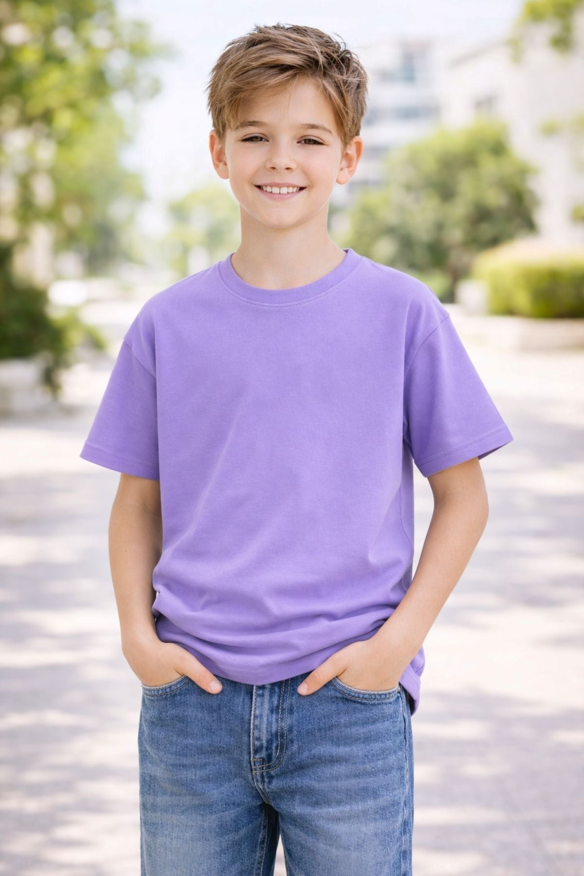 Unisex Basic Kısa Kollu Çocuk T-Shirt