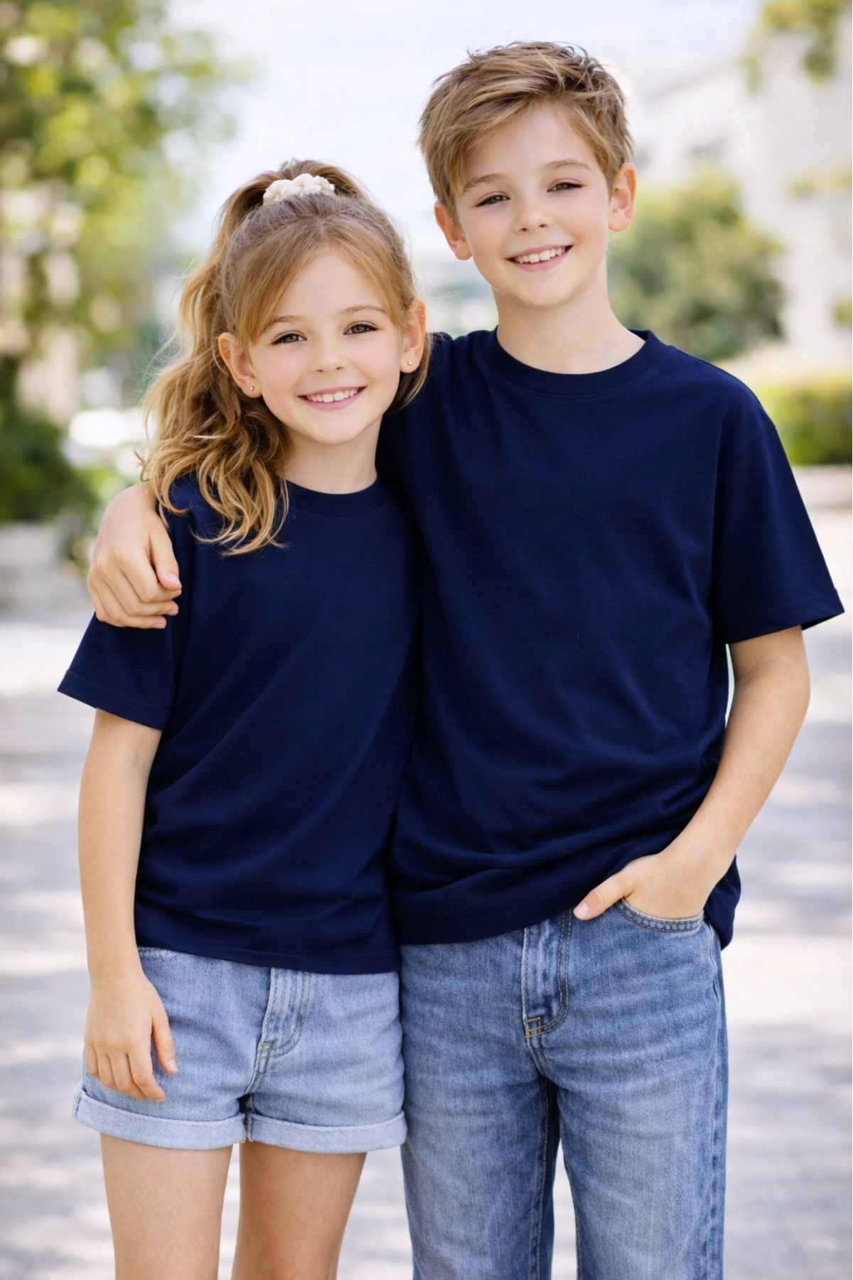 Unisex Basic Kısa Kollu Çocuk T-Shirt