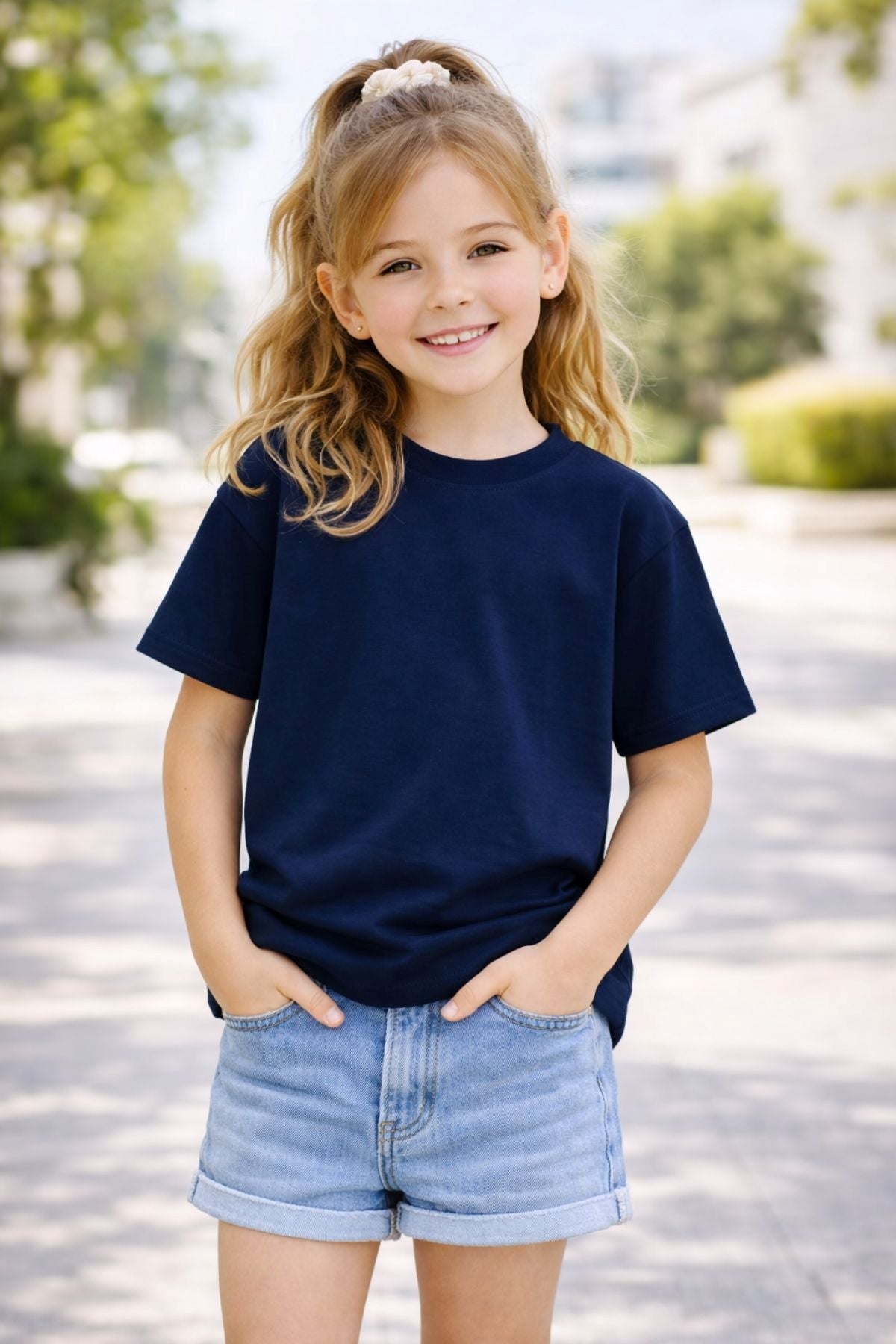 Unisex Basic Kısa Kollu Çocuk T-Shirt