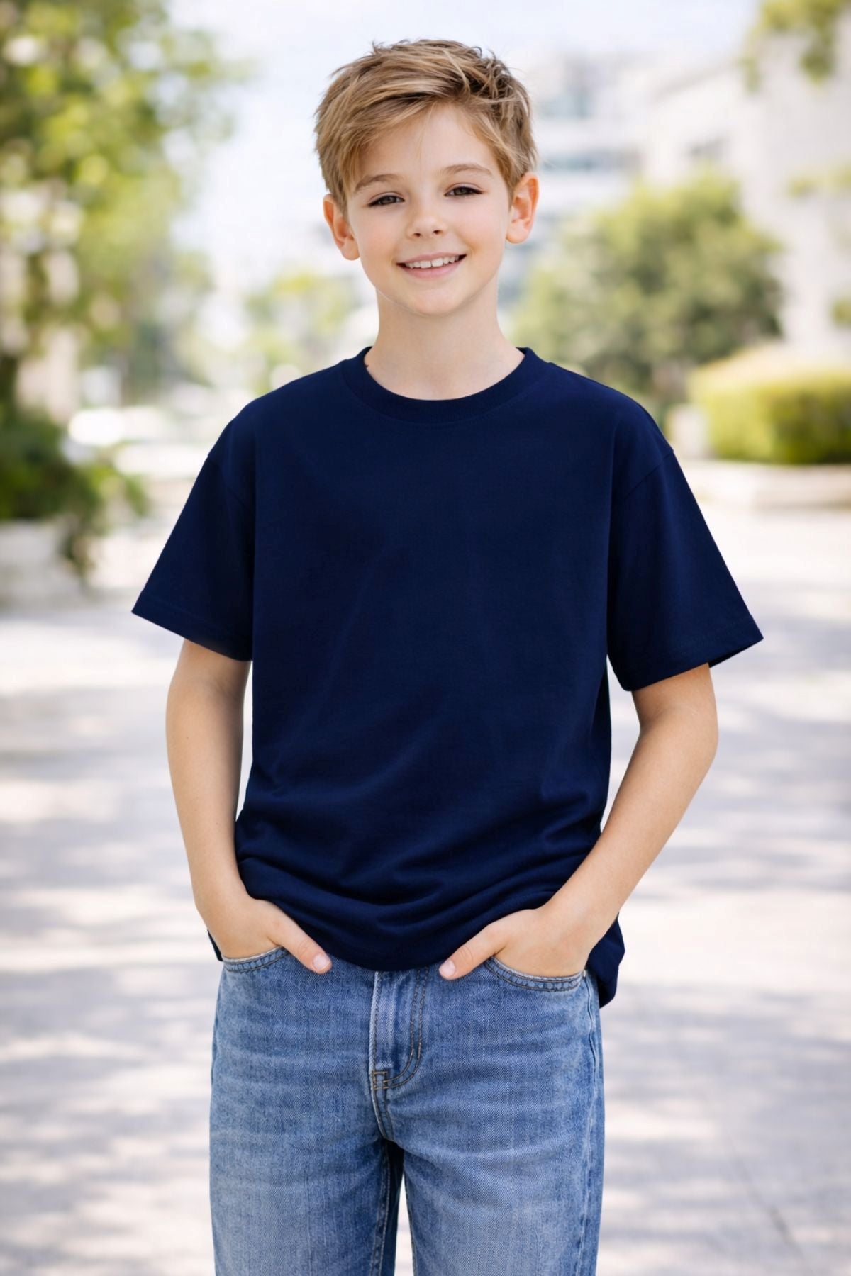 Unisex Basic Kısa Kollu Çocuk T-Shirt