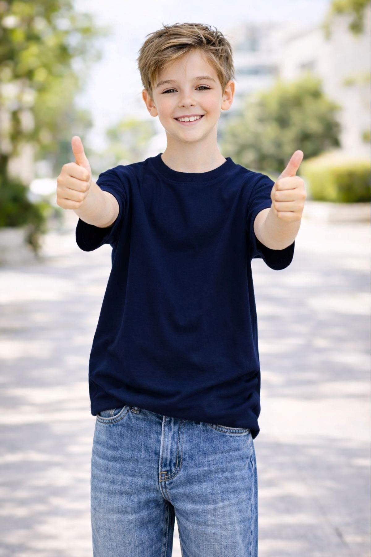 Unisex Basic Kısa Kollu Çocuk T-Shirt