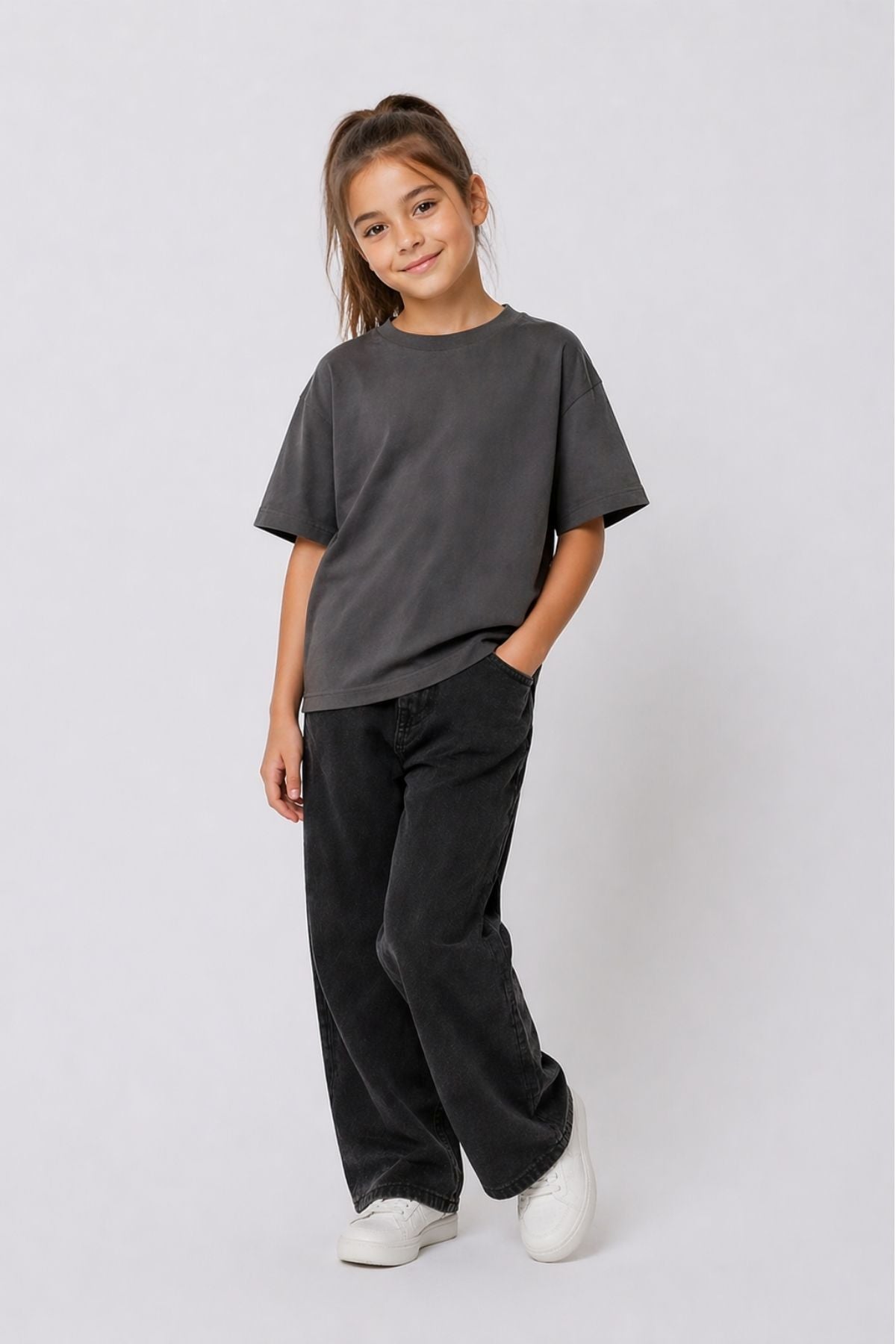 Unisex Basic Kısa Kollu Çocuk T-Shirt