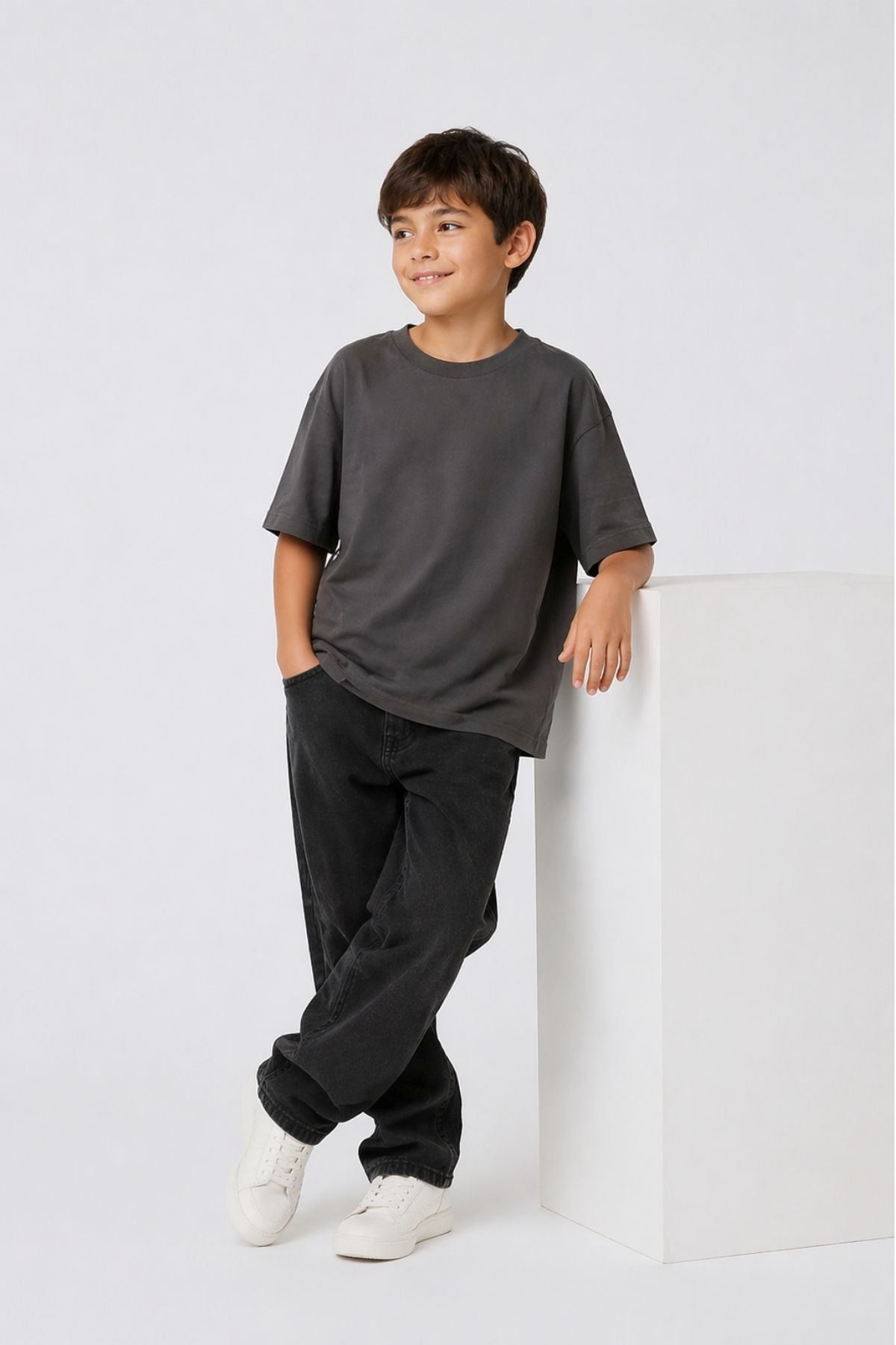 Unisex Basic Kısa Kollu Çocuk T-Shirt