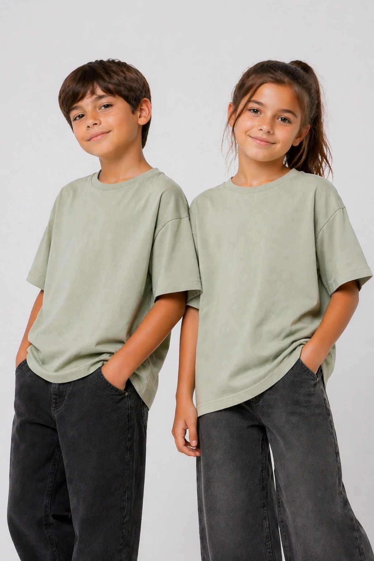 Unisex Basic Kısa Kollu Çocuk T-Shirt