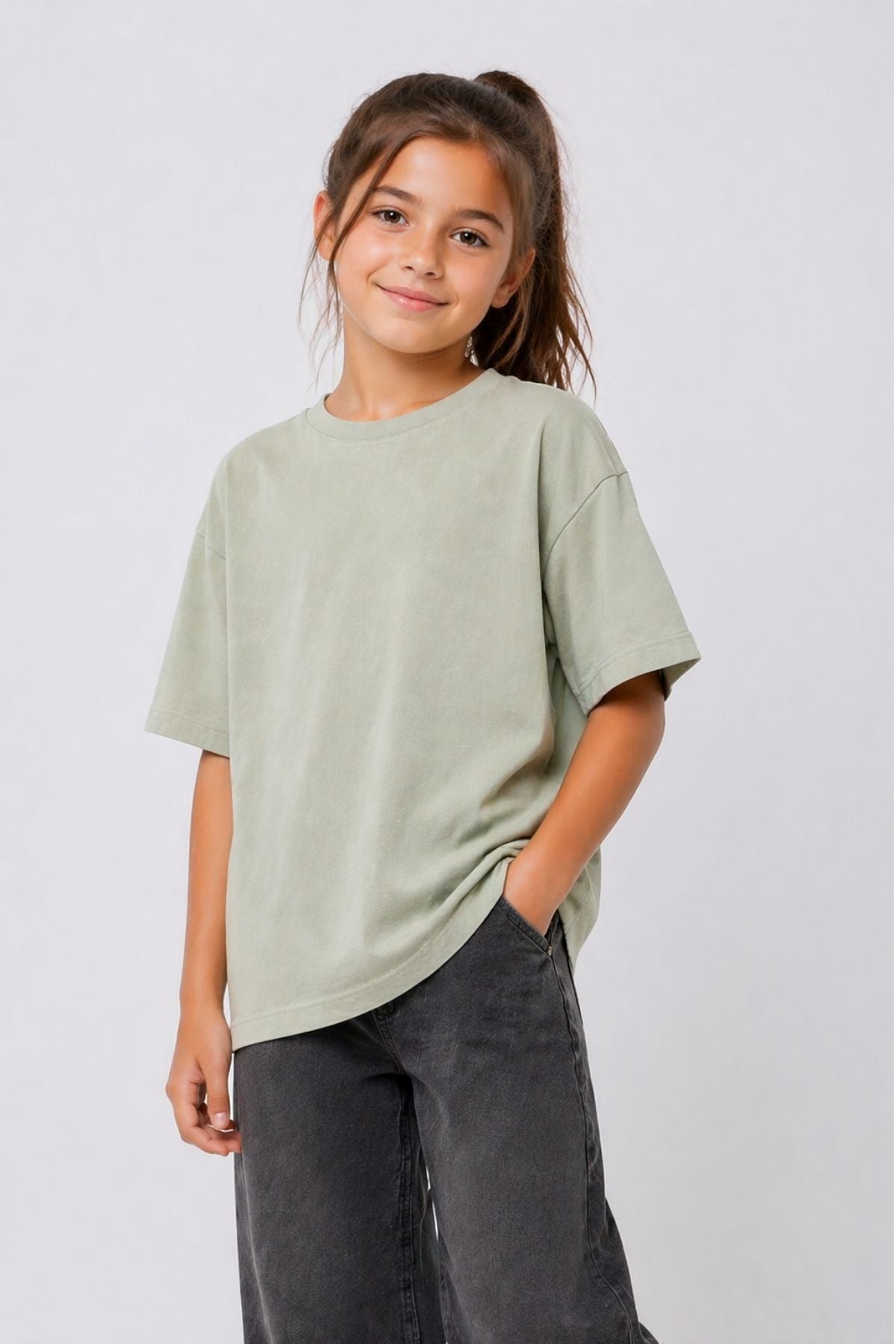 Unisex Basic Kısa Kollu Çocuk T-Shirt