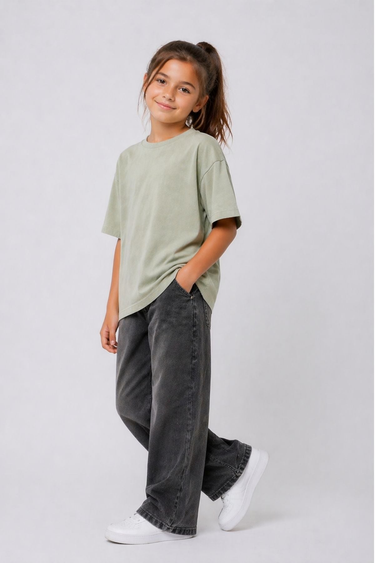 Unisex Basic Kısa Kollu Çocuk T-Shirt