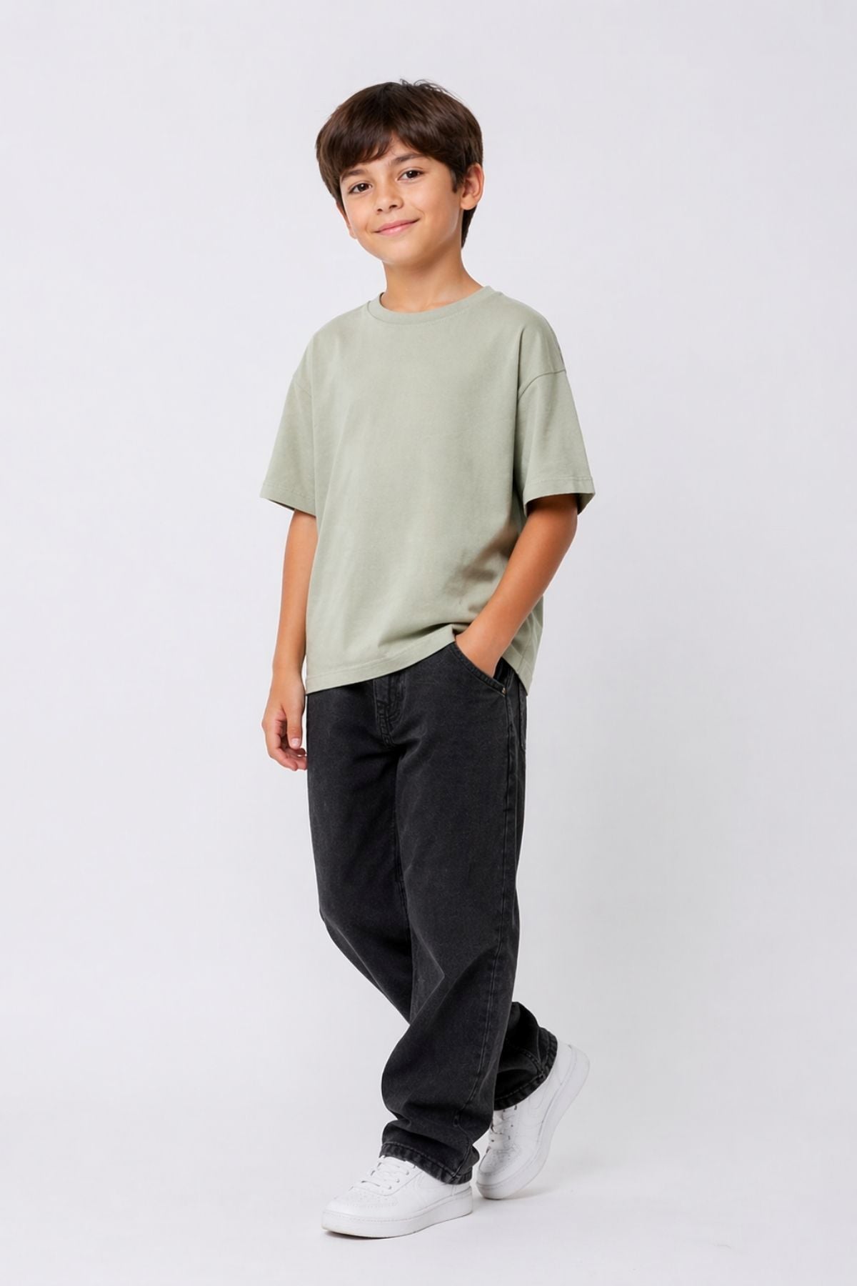 Unisex Basic Kısa Kollu Çocuk T-Shirt