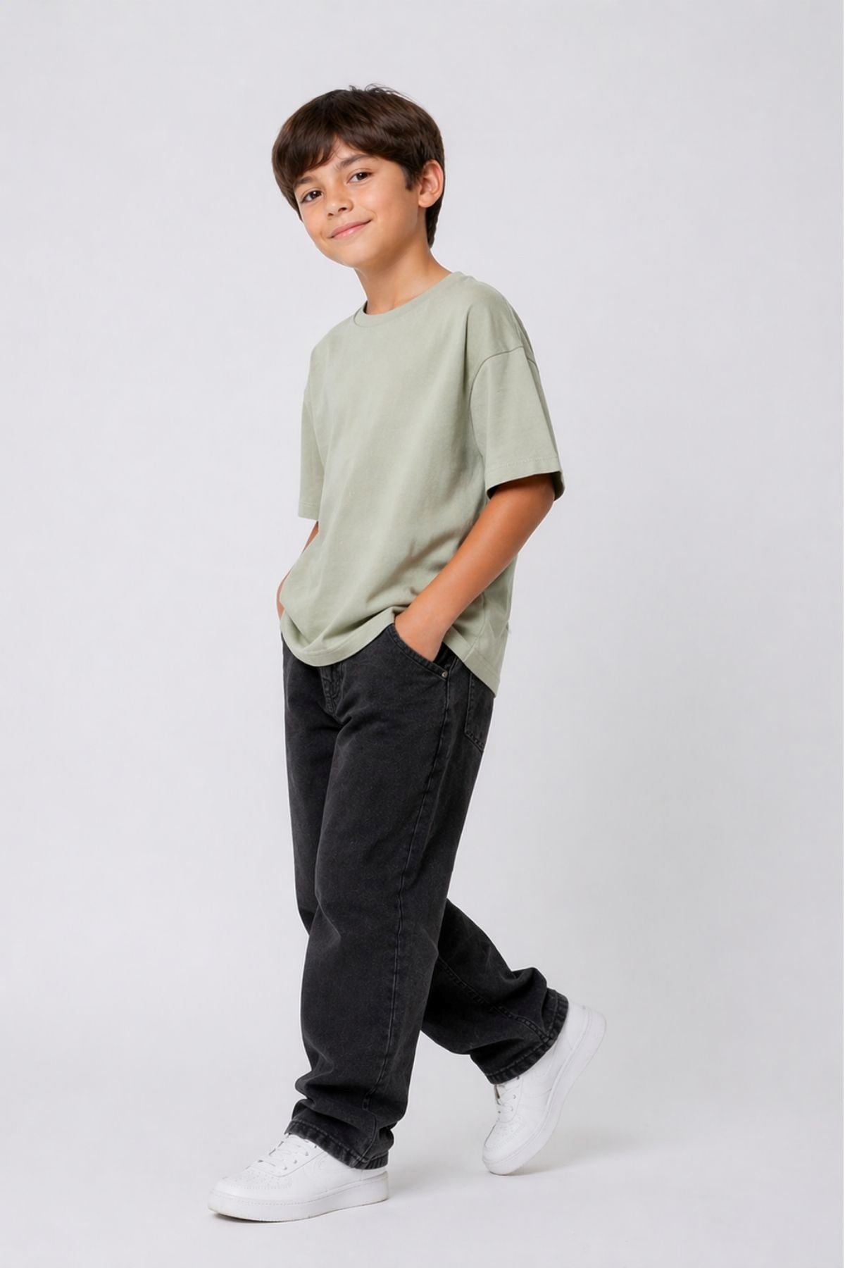 Unisex Basic Kısa Kollu Çocuk T-Shirt