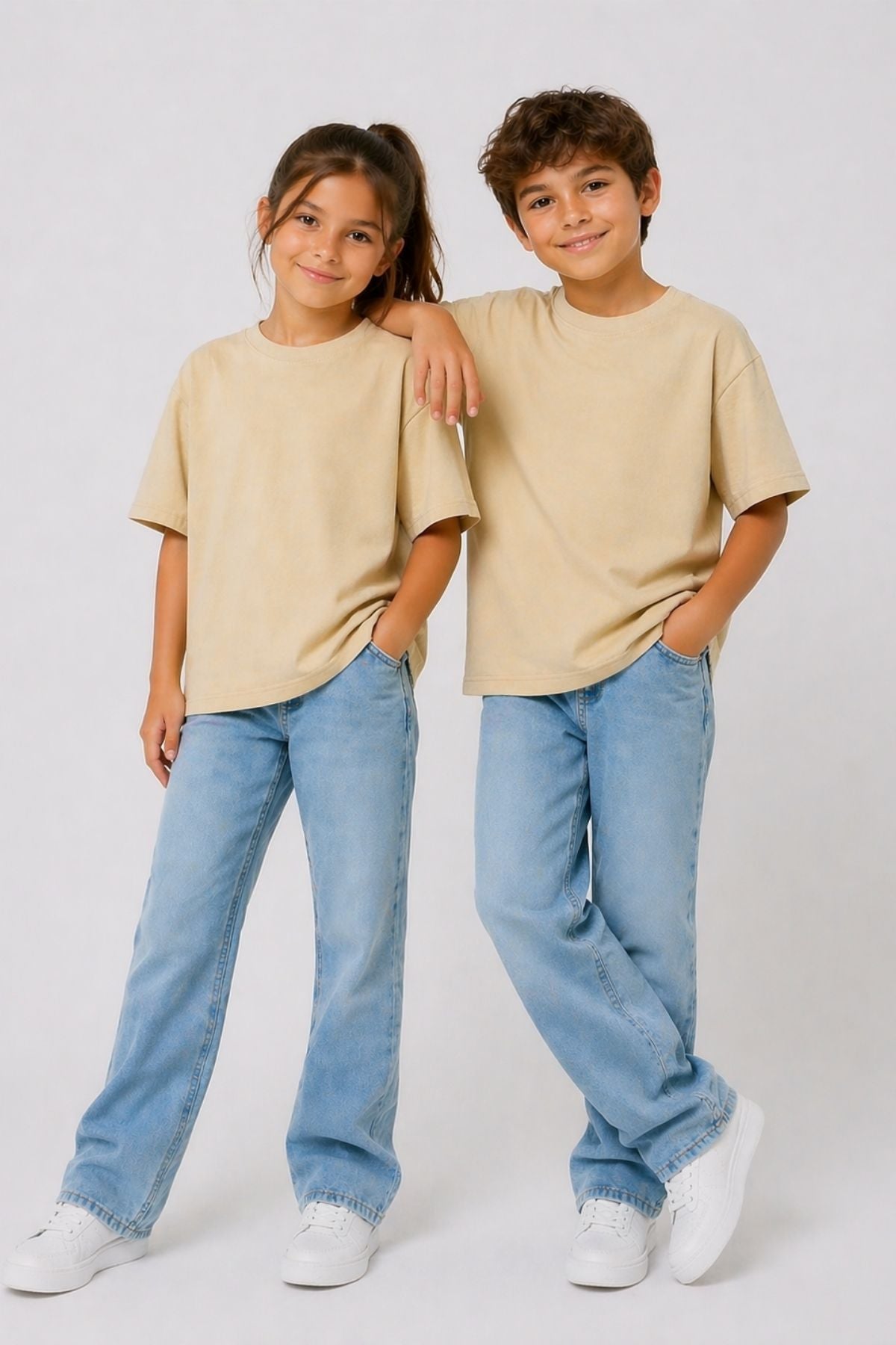 Unisex Basic Kısa Kollu Çocuk T-Shirt