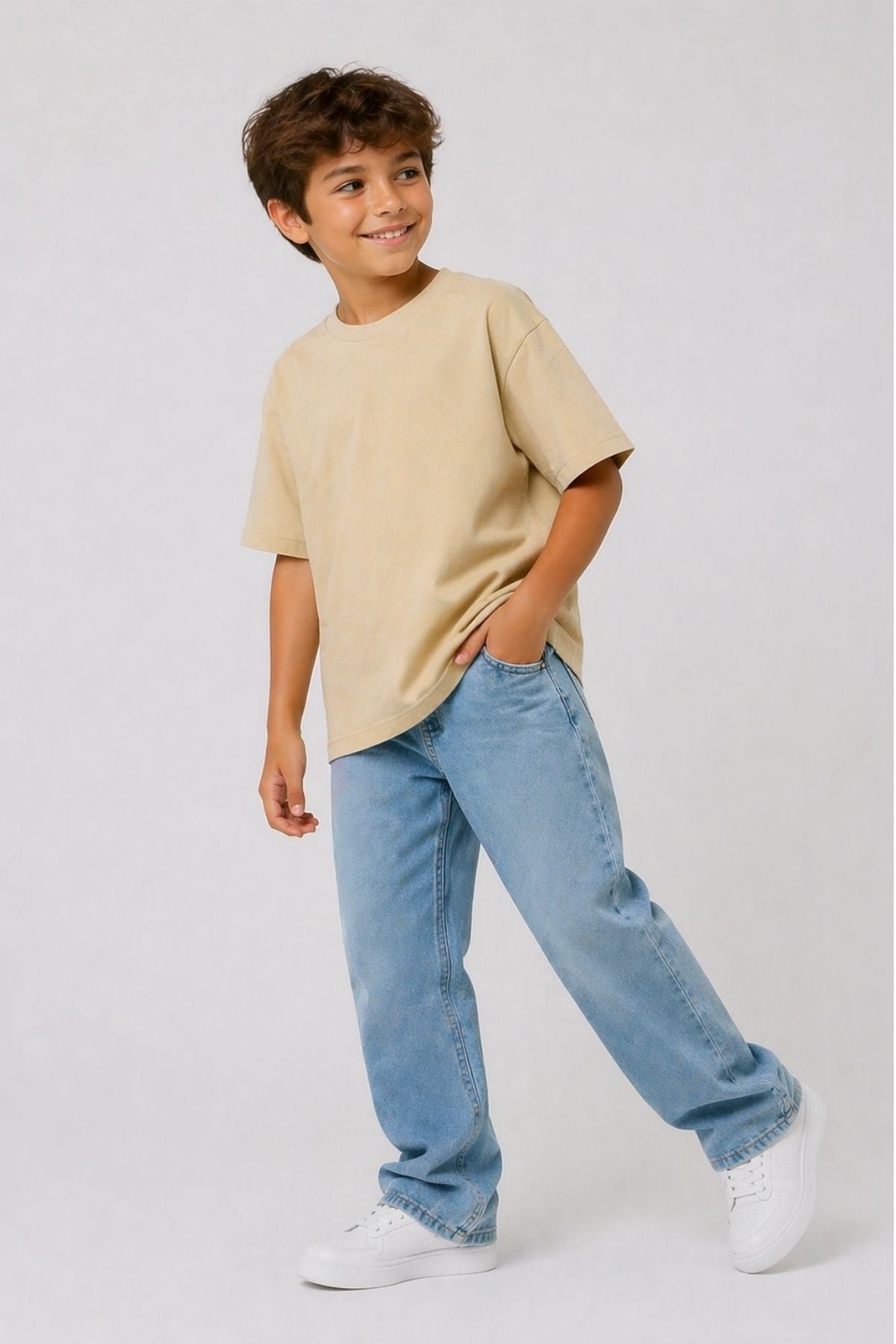 Unisex Basic Kısa Kollu Çocuk T-Shirt