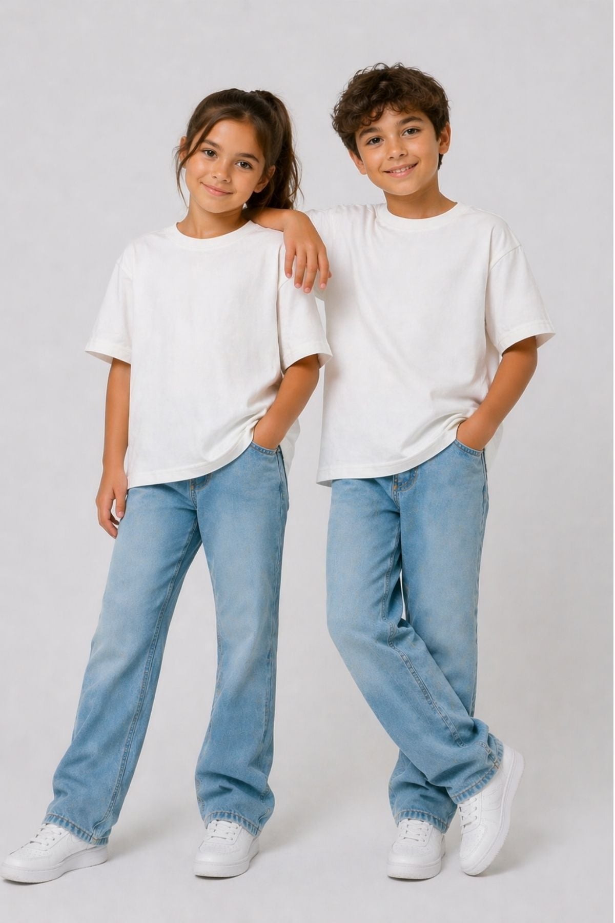 Unisex Basic Kısa Kollu Çocuk T-Shirt