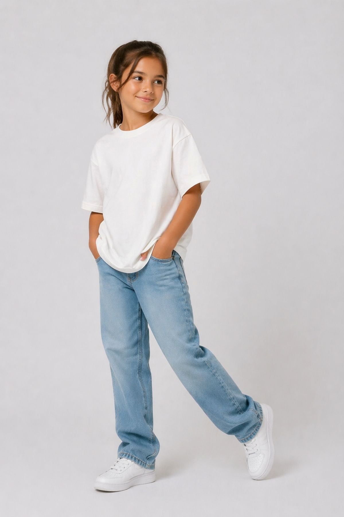 Unisex Basic Kısa Kollu Çocuk T-Shirt