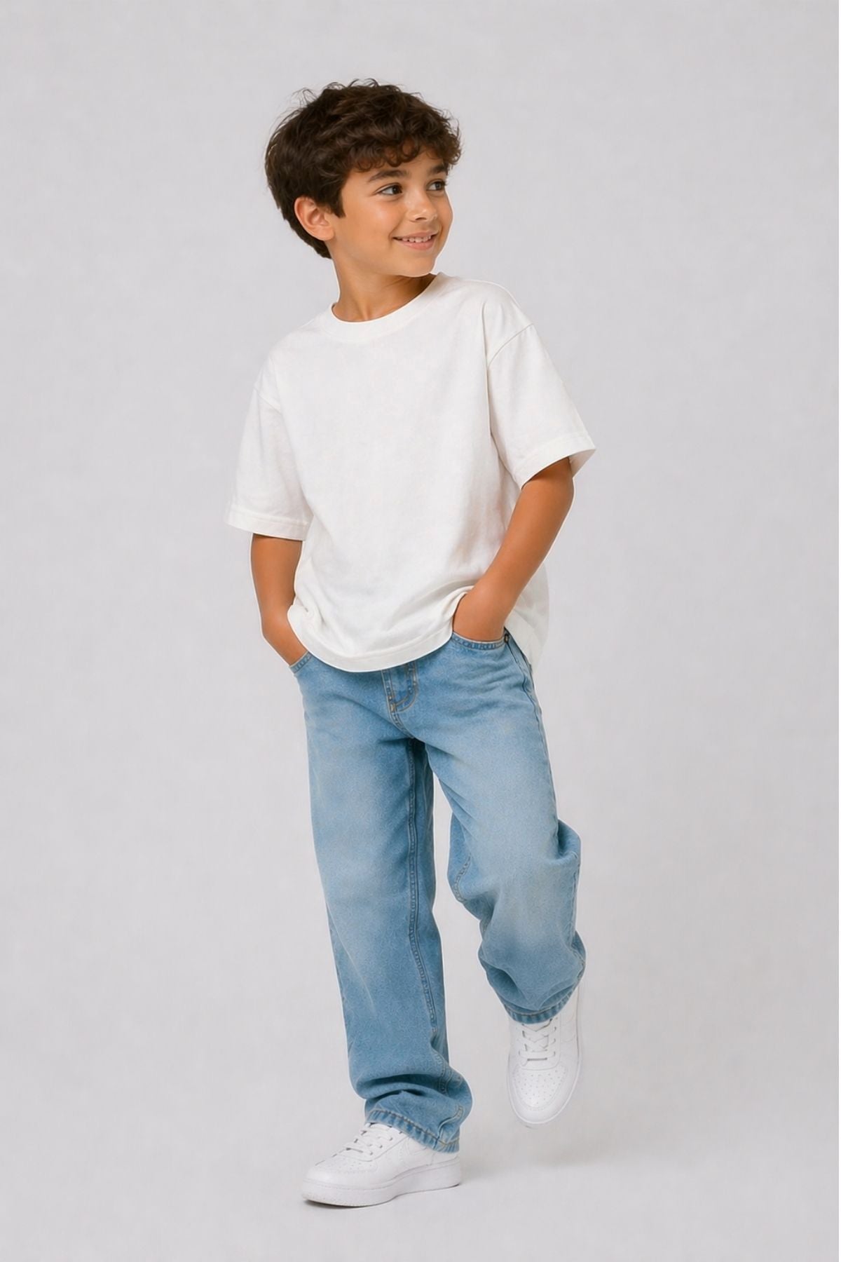 Unisex Basic Kısa Kollu Çocuk T-Shirt