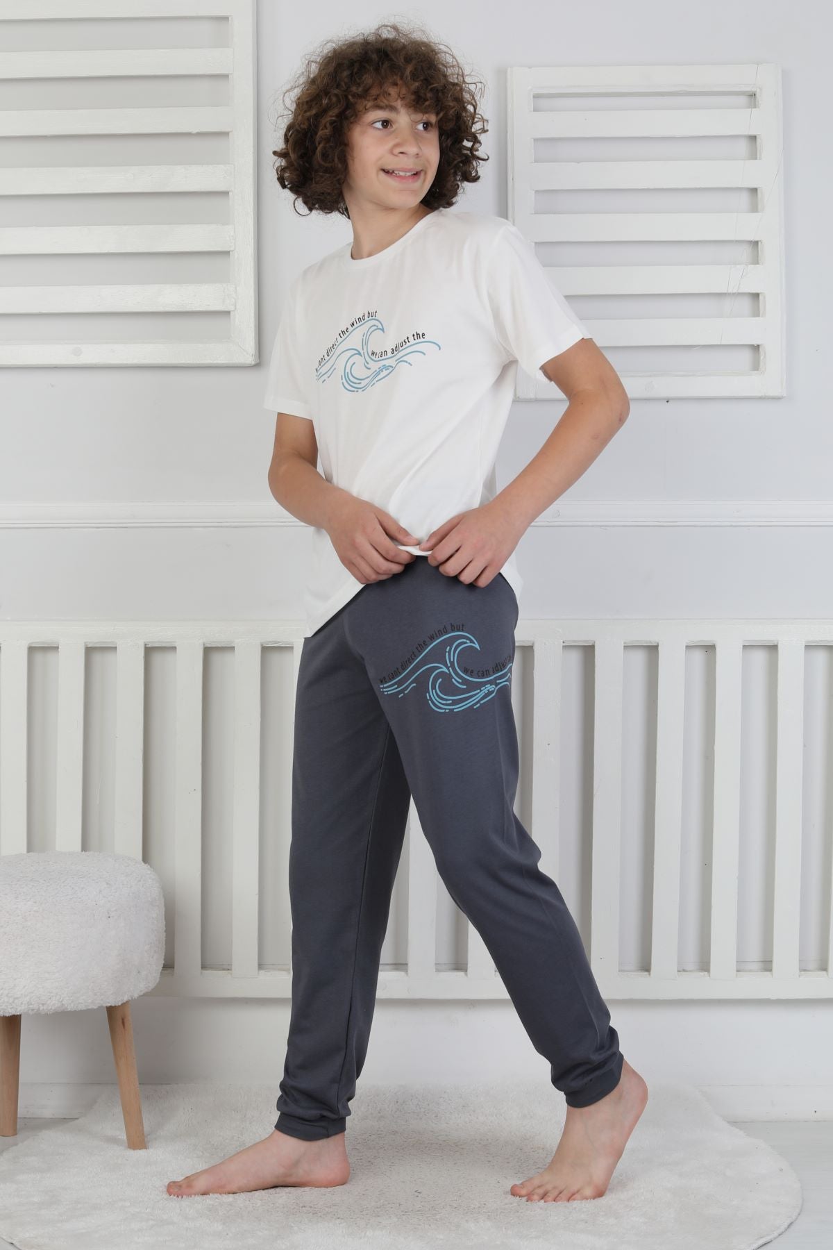 We Can Adjust The Baskılı Erkek Çocuk Pijama Takımı