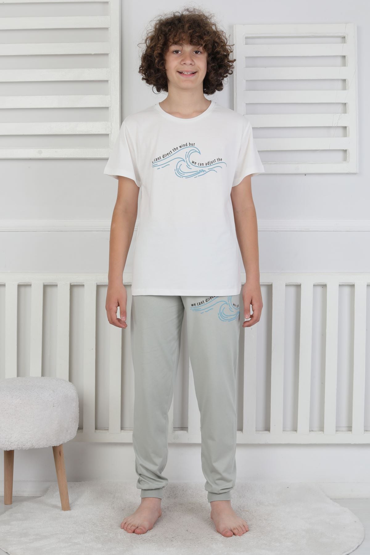 We Can Adjust The Baskılı Erkek Çocuk Pijama Takımı