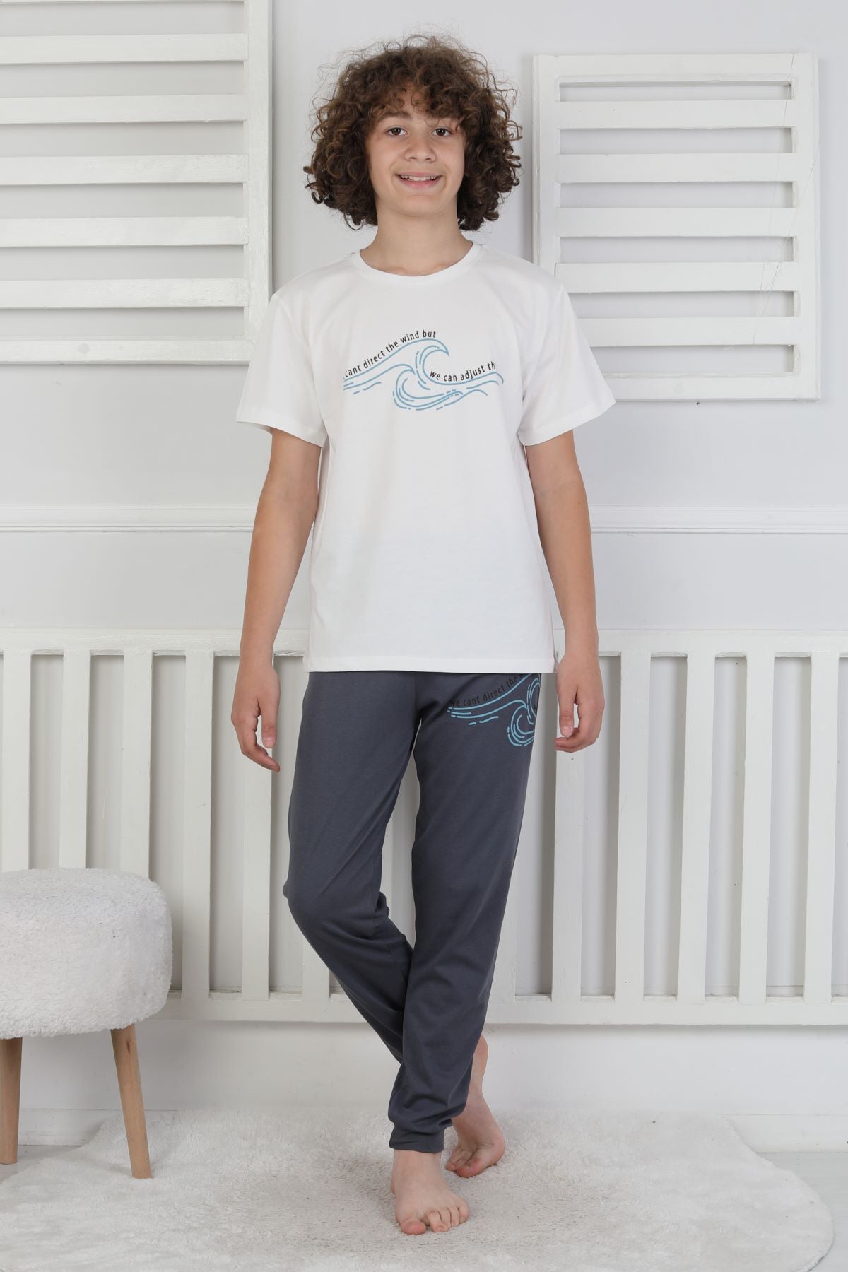 We Can Adjust The Baskılı Erkek Çocuk Pijama Takımı