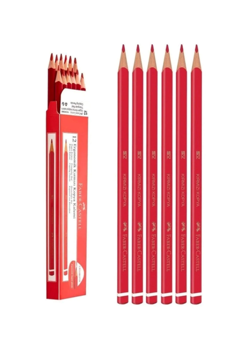 12'Li Kopya Kalemi - Copy Pen - Red pencil