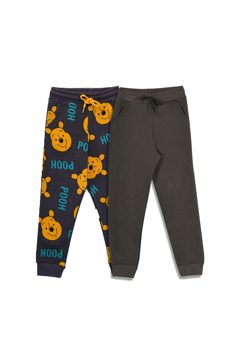 2'Li Basic Şardonlu 2 İplik Eşofman Set ( Winnie The Pooh - Haki )