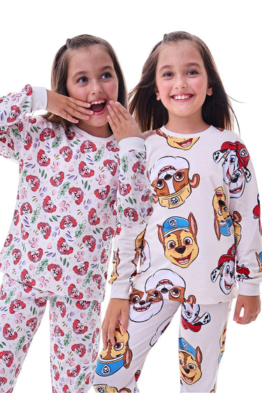 2'Li Paw Patrol Ve Sevimli Sky Desenli Kız Çocuk Pijama Takımı