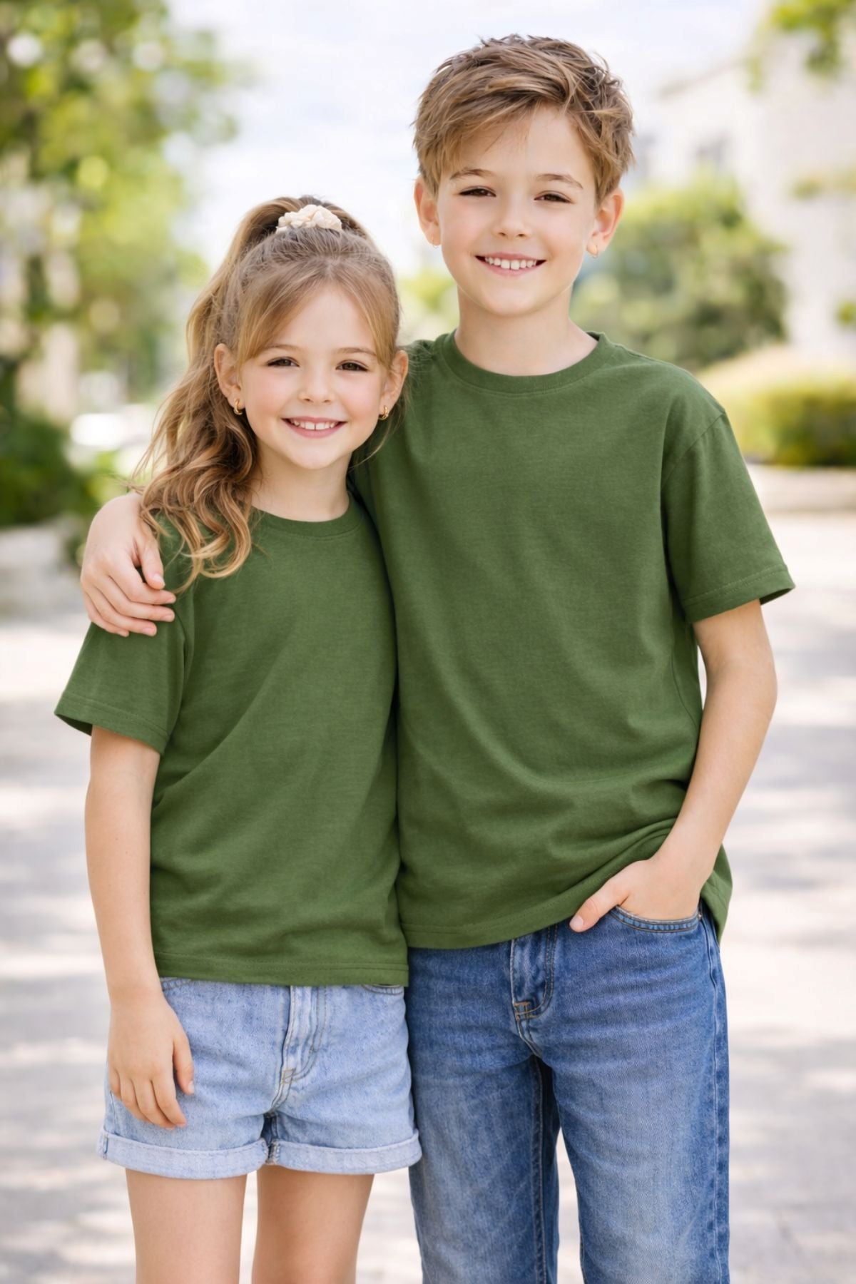 Unisex Basic Kısa Kollu Çocuk T-Shirt