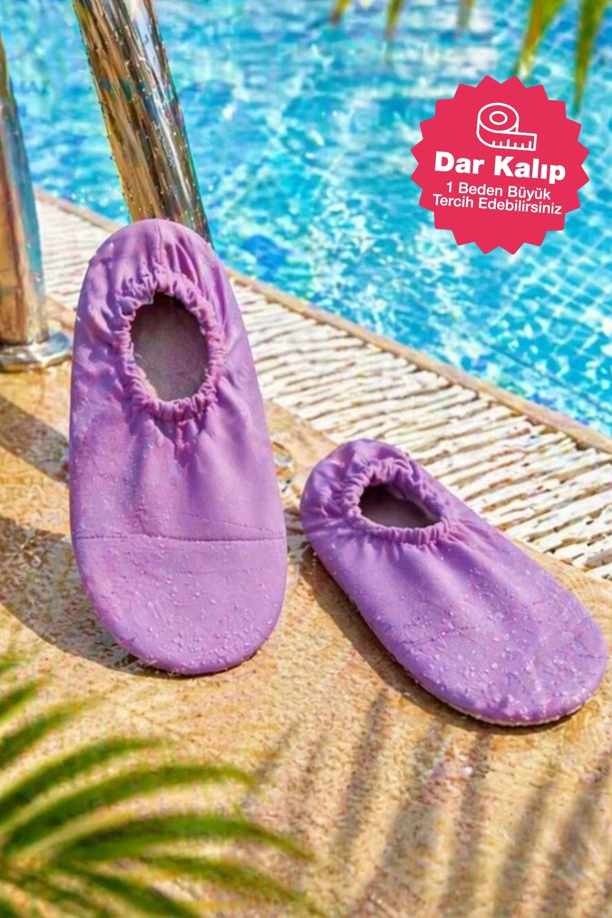 Düz Renk Kaymaz Taban Bebek - Çocuk Deniz Ayakkabısı