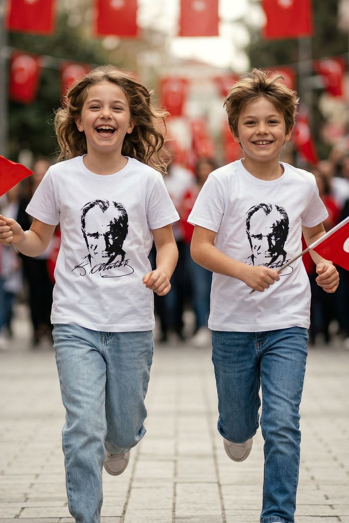 Atatürk Baskılı Beyaz Renk T-Shirt