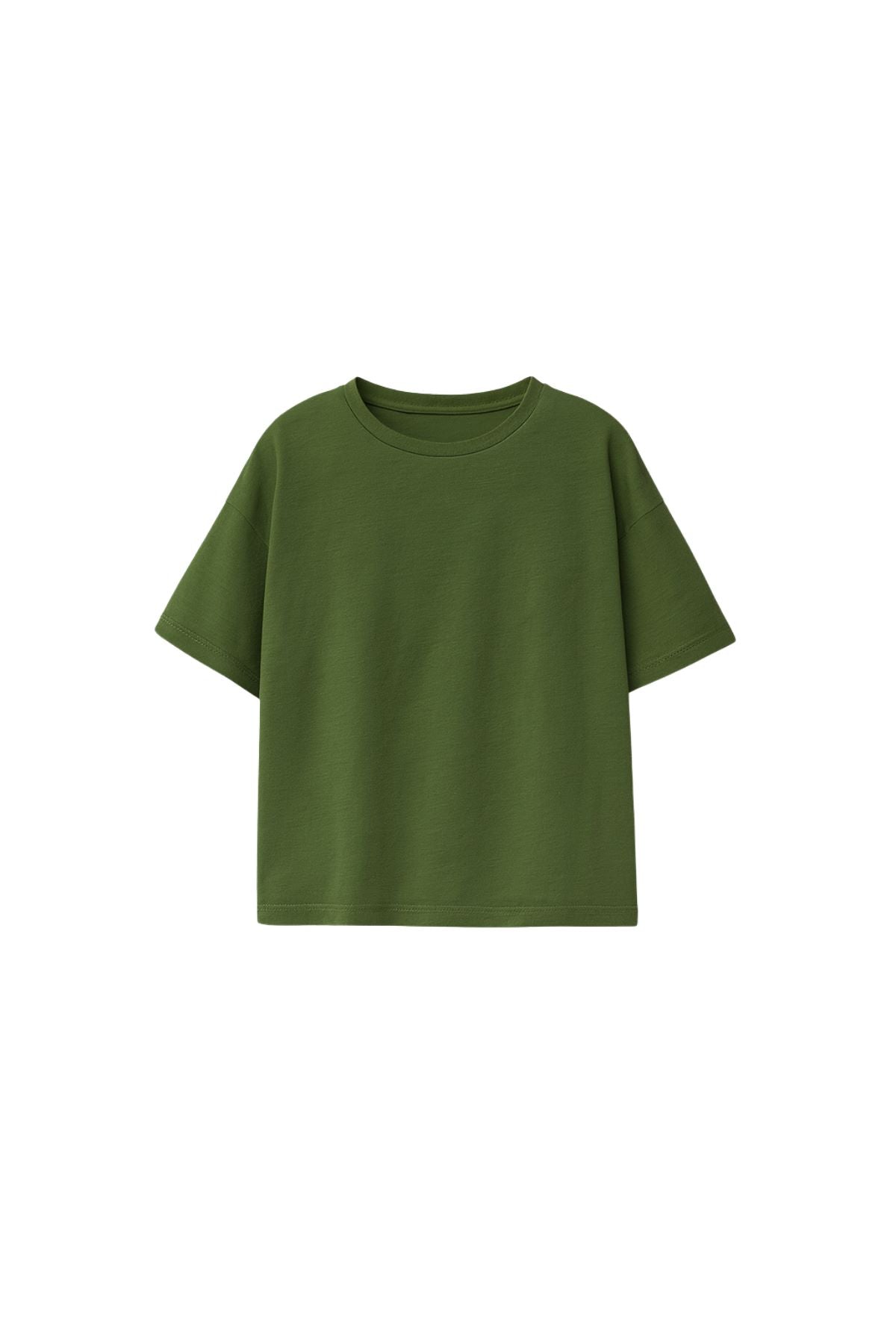 Basic 2'Li Unisex Bisiklet Yaka T-Shirt ( Lacivert - Haki )