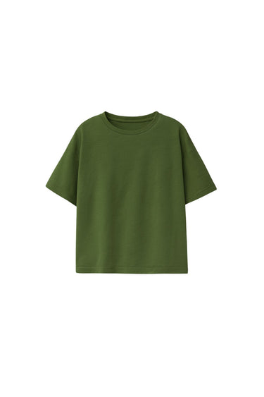 Basic 2'Li Unisex Bisiklet Yaka T-Shirt ( Lacivert - Haki )