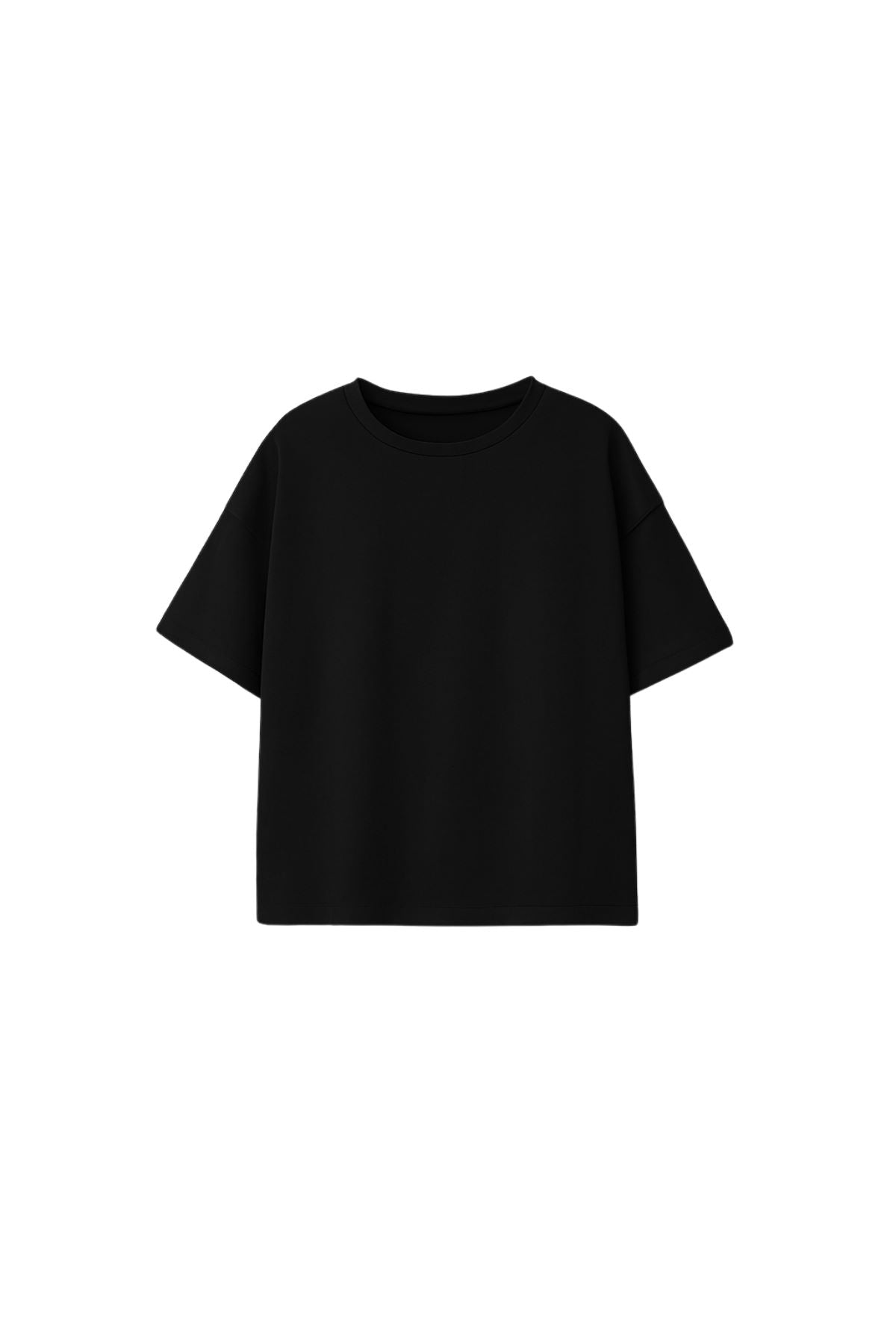 Basic 2'Li Unisex Bisiklet Yaka T-Shirt ( Siyah- Beyaz )