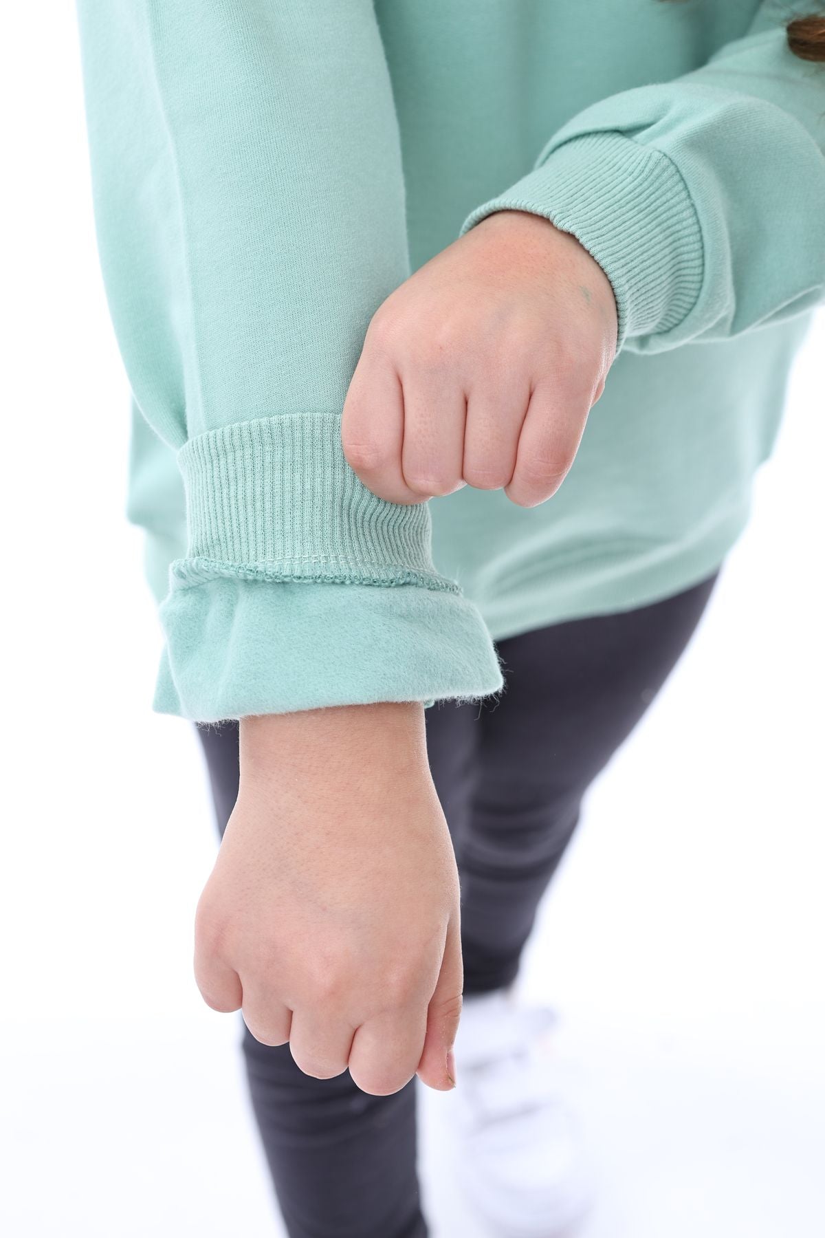 Basic Bisiklet Yaka Şardonlu Çocuk Sweatshirt 3-12 Yaş