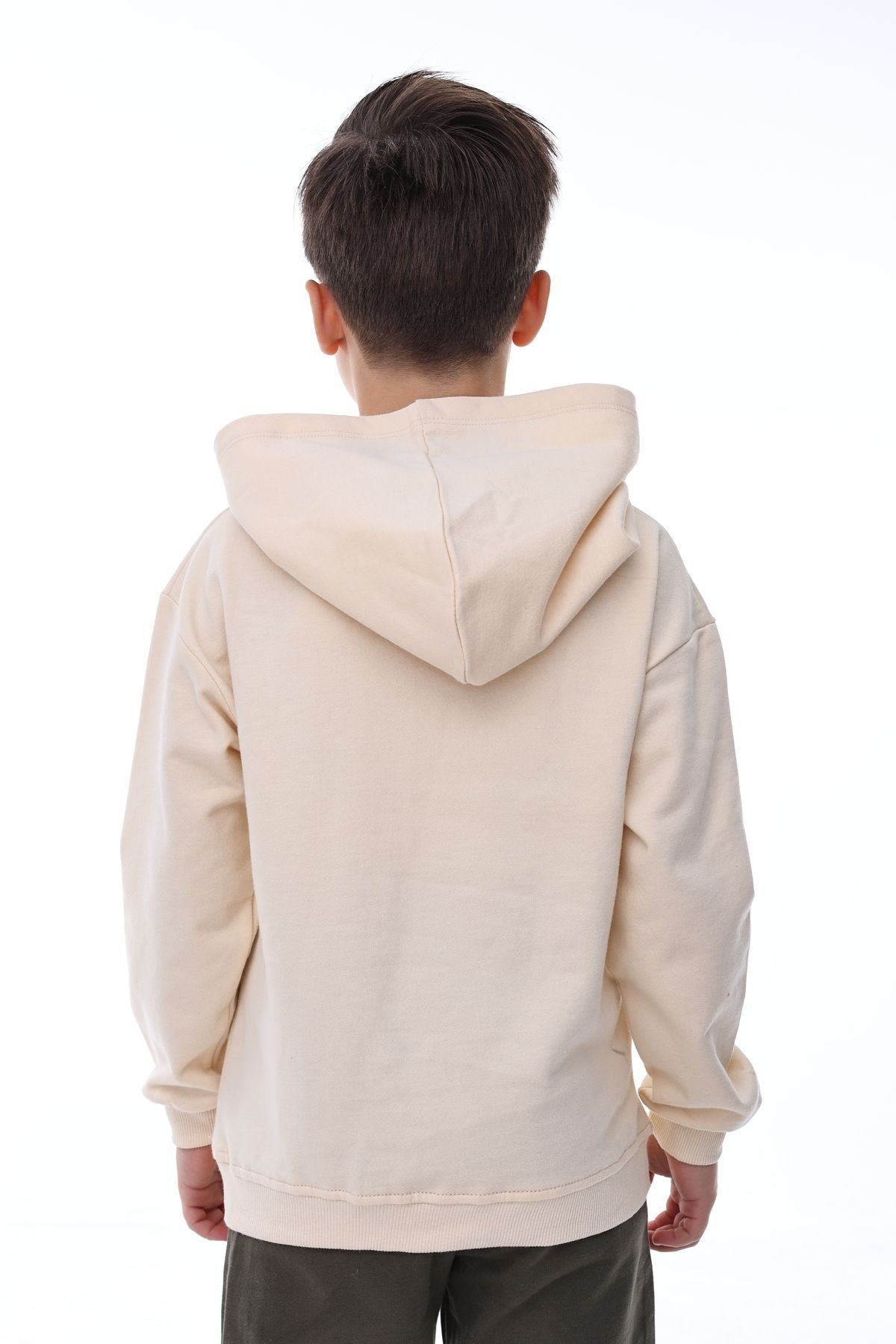 Basic Kapüşonlu Şardonlu Kanguru Cep Detaylı Çocuk Sweatshirt 3-12 Yaş