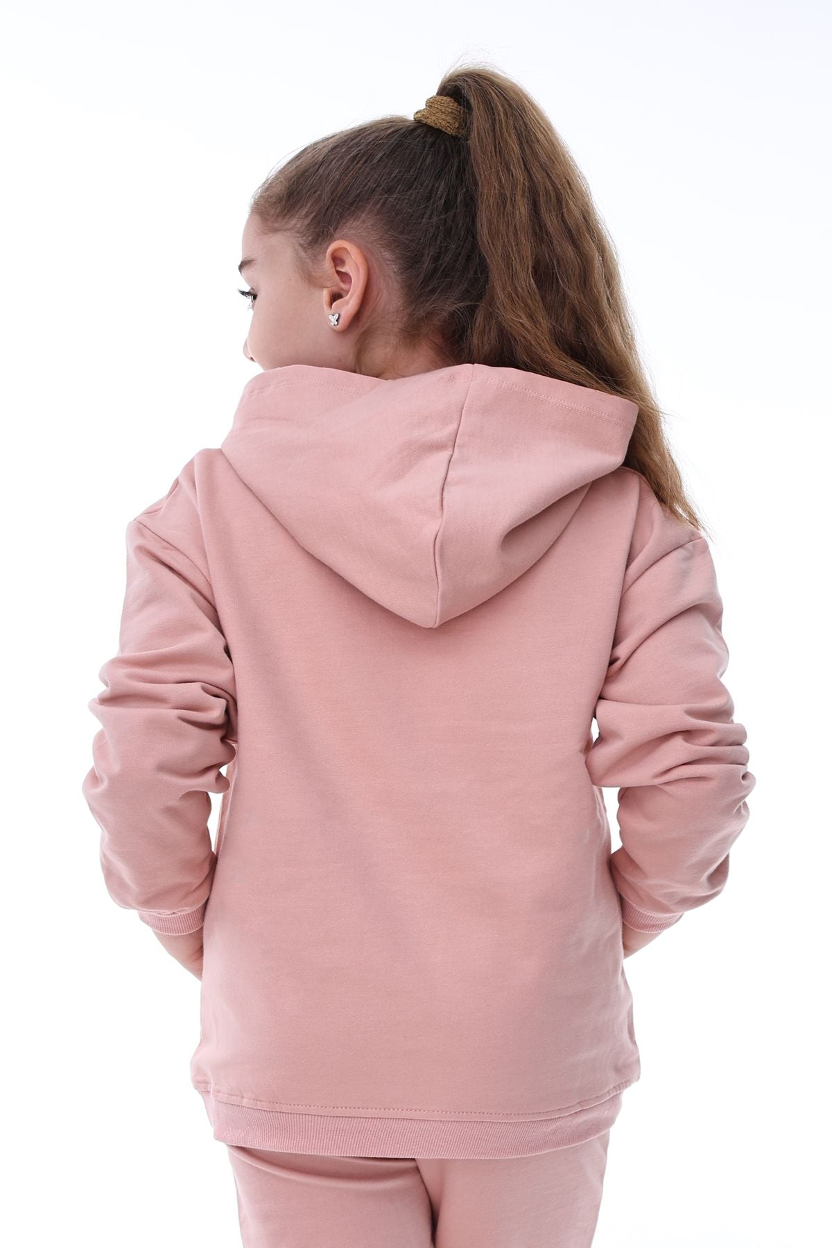 Basic Kapüşonlu Şardonlu Kanguru Cep Detaylı Çocuk Sweatshirt 3-12 Yaş