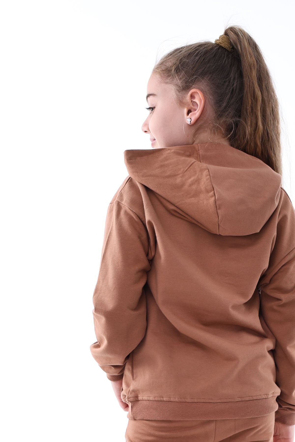 Basic Kapüşonlu Şardonlu Kanguru Cep Detaylı Çocuk Sweatshirt 3-12 Yaş