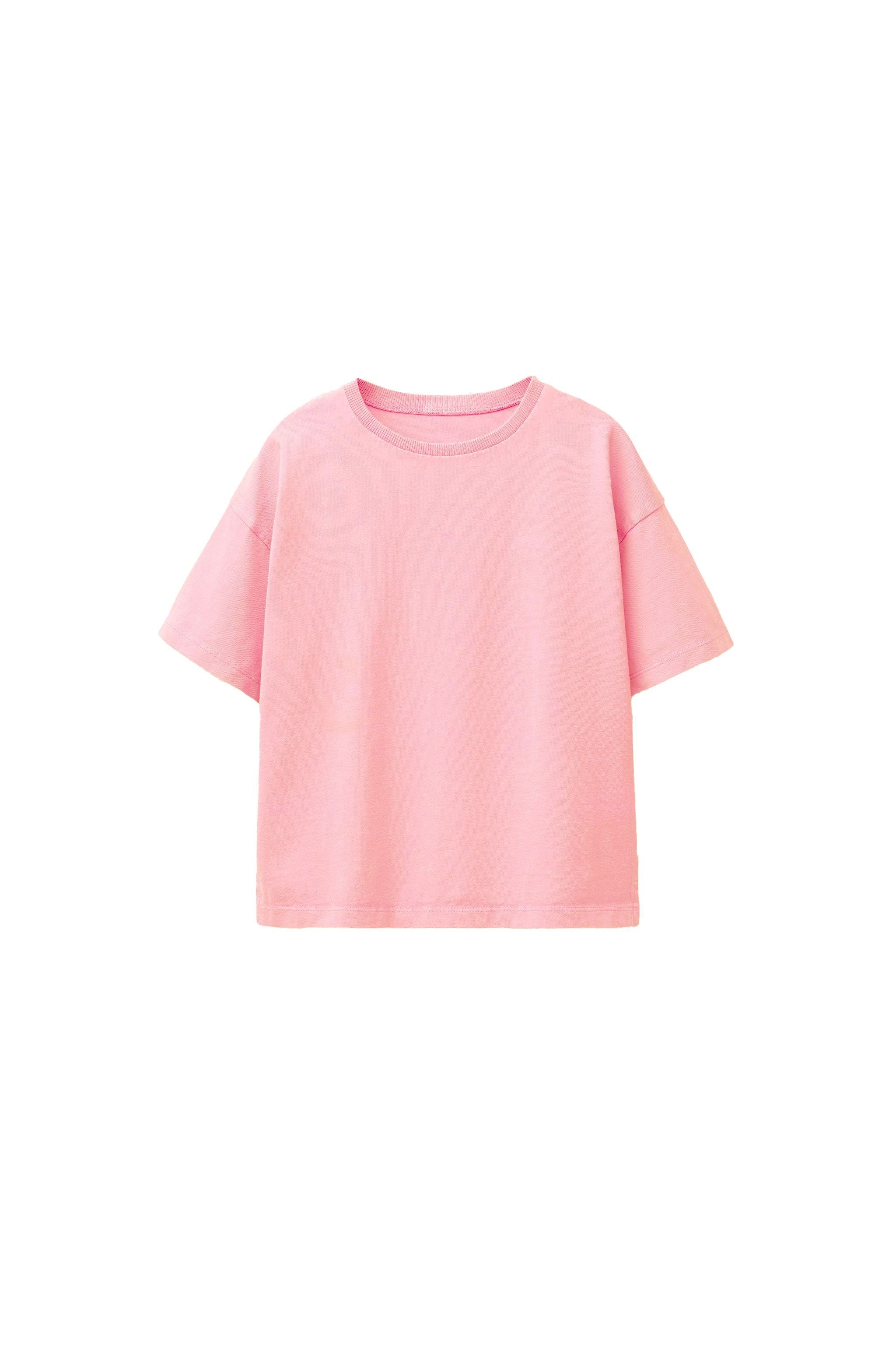 Basic 4'Lü Kız Çocuk T-Shirt ( Beyaz - Pembe - Mor - Lacivert )