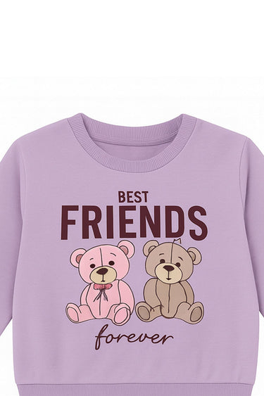 Best Friends Yazılı Ayıcık Baskılı 2 İplik Eşofman Takımı
