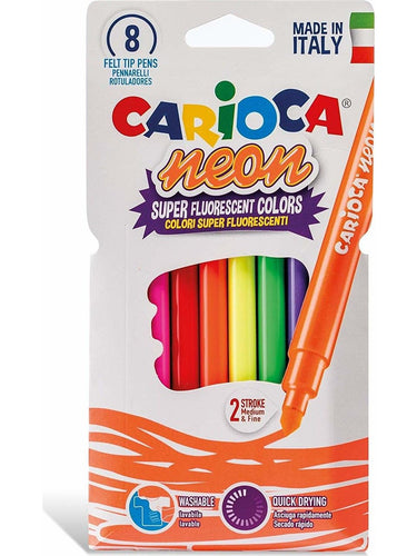 Carioca Neon Yıkanabilir Keçeli Kalem 8'li