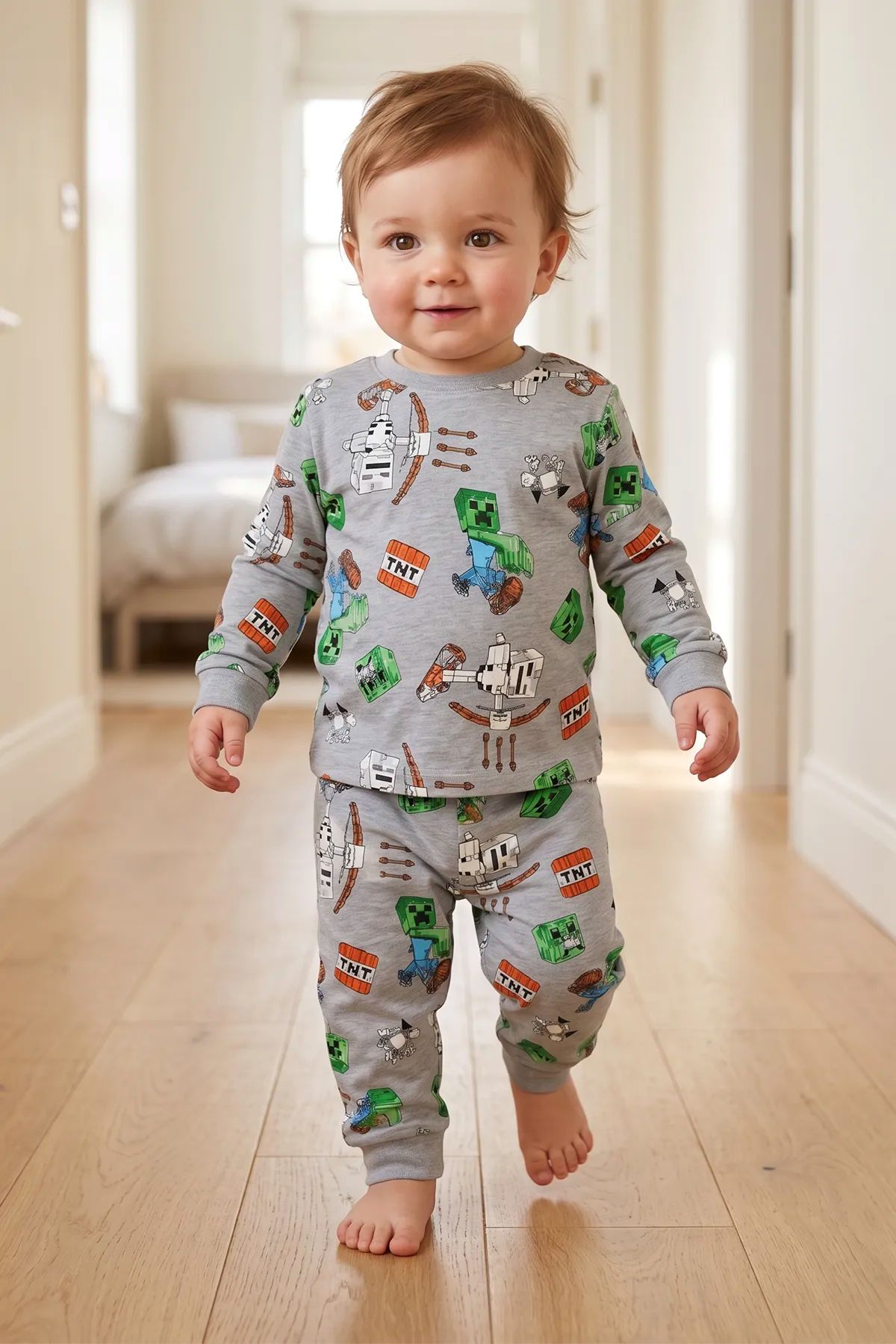 Computer Game Desenli Erkek Çocuk Pijama Takımı