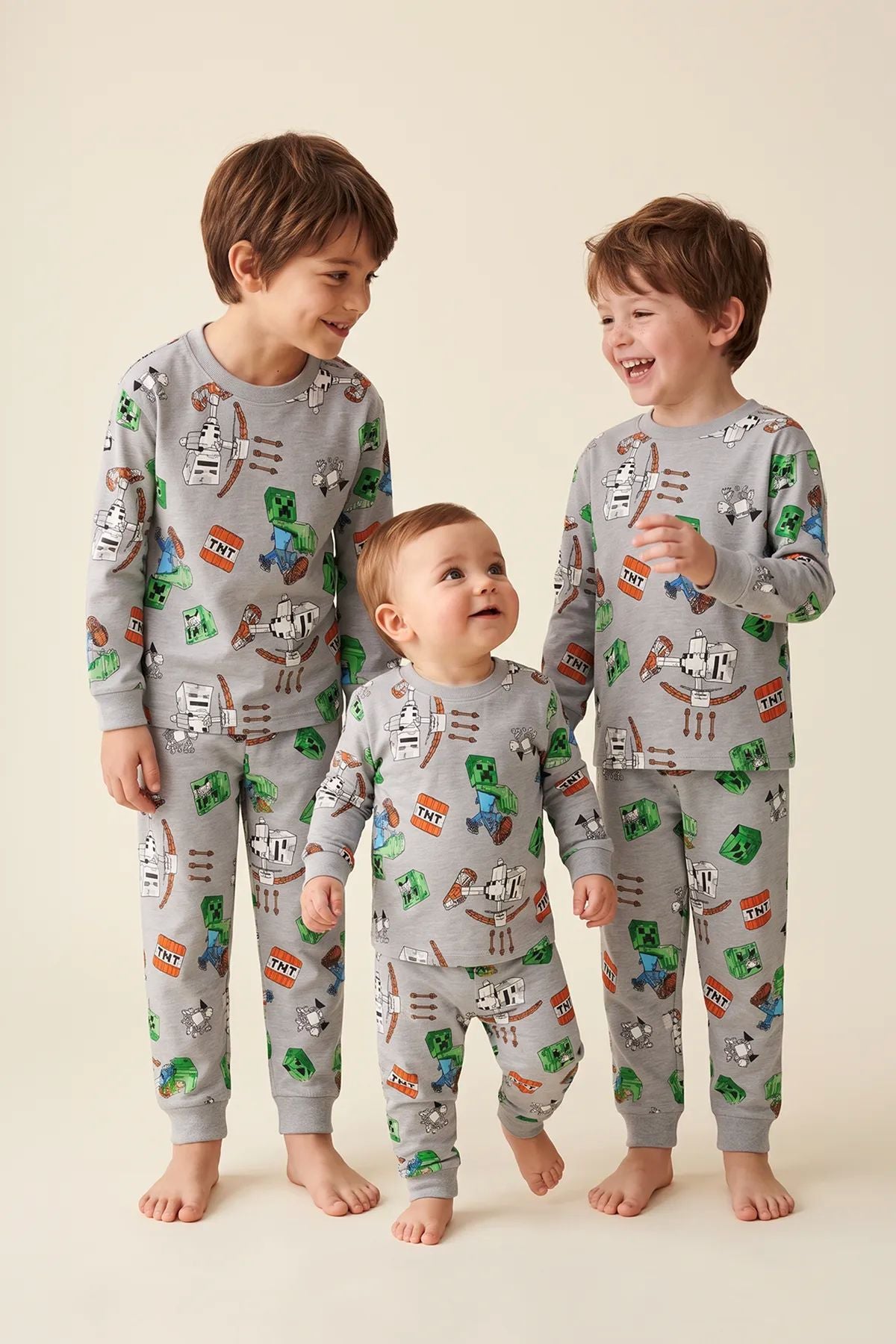 Computer Game Desenli Erkek Çocuk Pijama Takımı