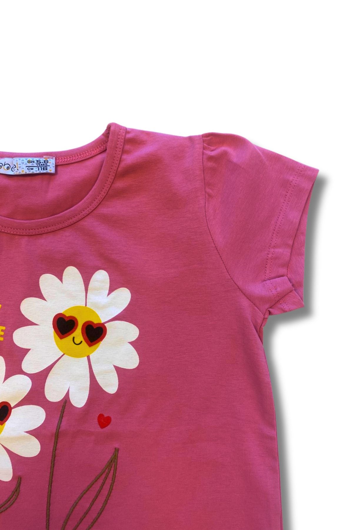 Cute My Sister İs My Bestie Baskılı Papatya T-Shirt